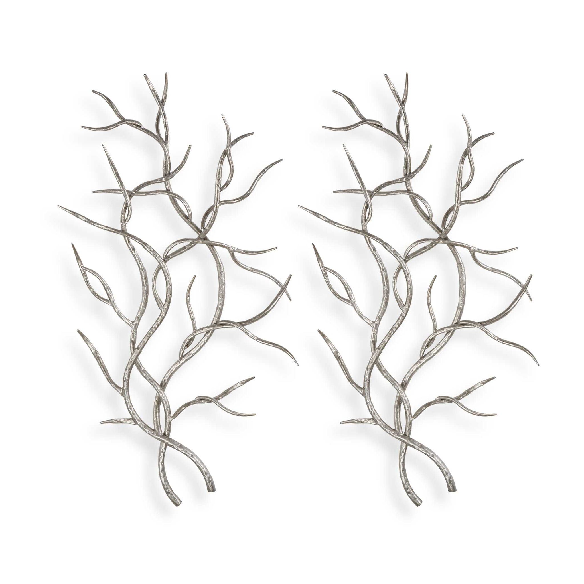 Silver Branches - Wall Art (Set of 2) - Pearl Silver