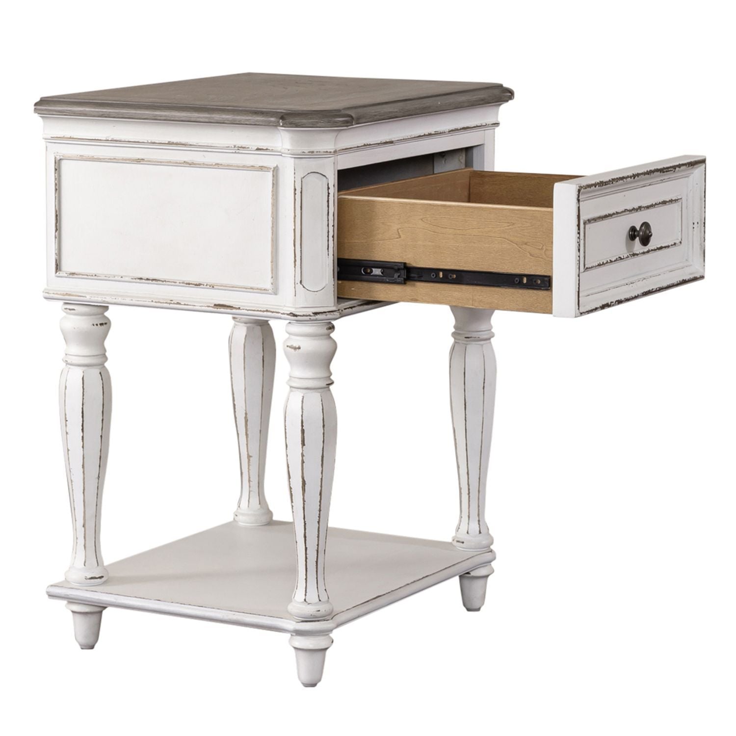 Magnolia Manor - Leg Nightstand - White
