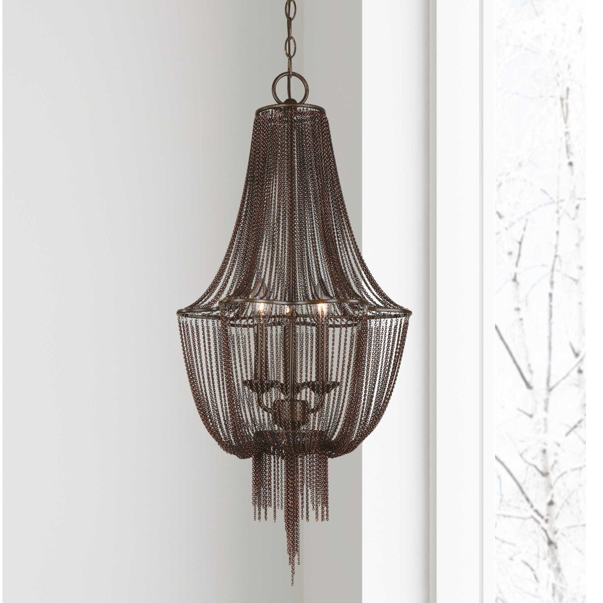 Lezzeno - 3 Chandelier - Dark Gray