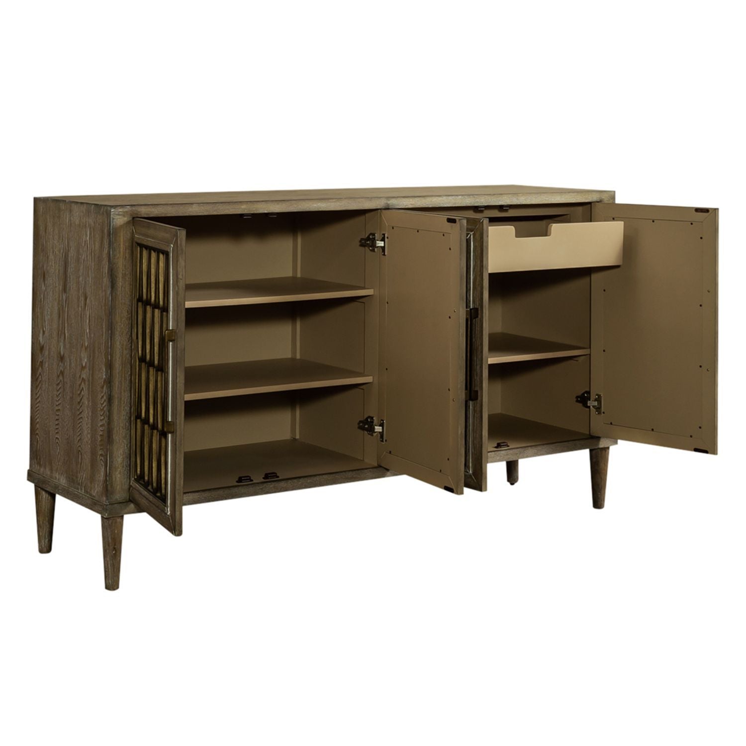 Devonshire - 4 Door Accent Cabinet - Light Brown