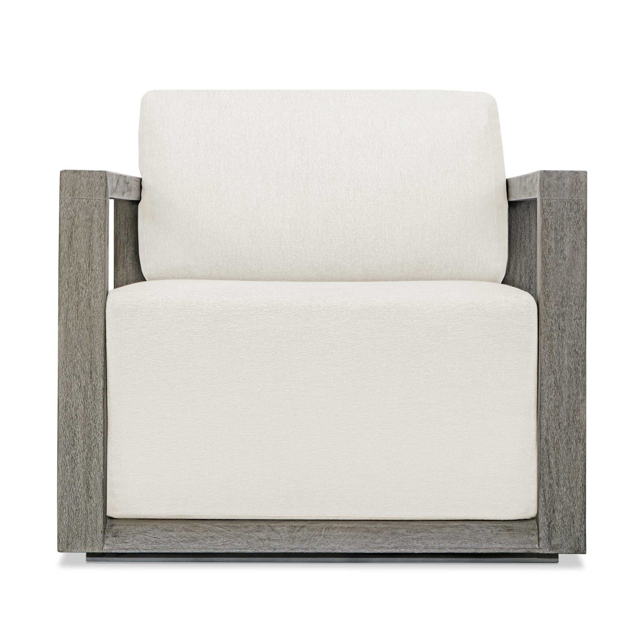 Remsen - Outdoor Lounge Chair - Dark Gray / White