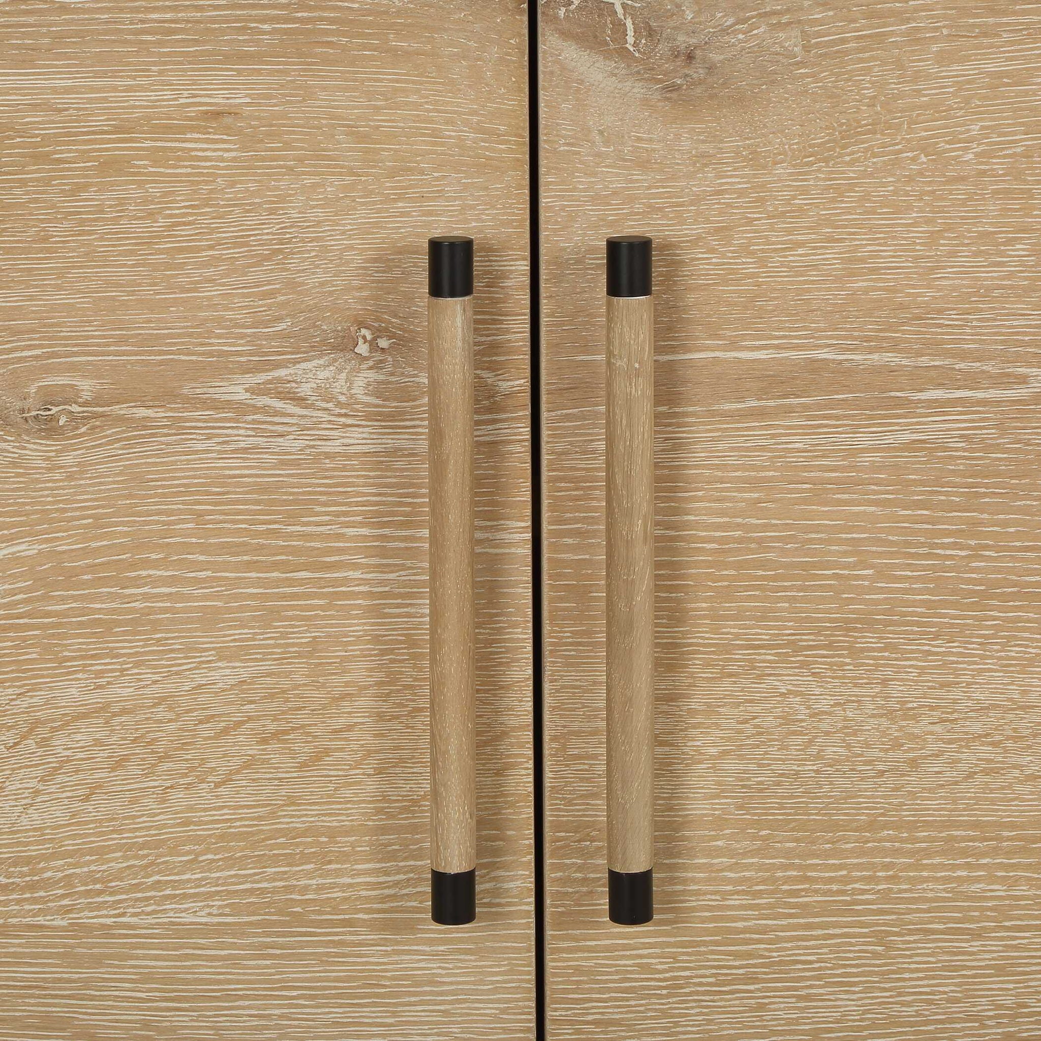 Evanston - 4 Door Natural Oak Cabinet - Woodtone