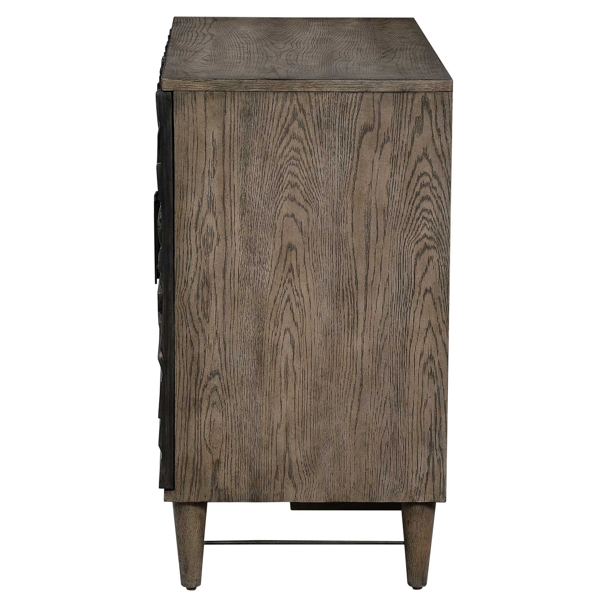 Shield - Oak 2 Door Cabinet - Gray