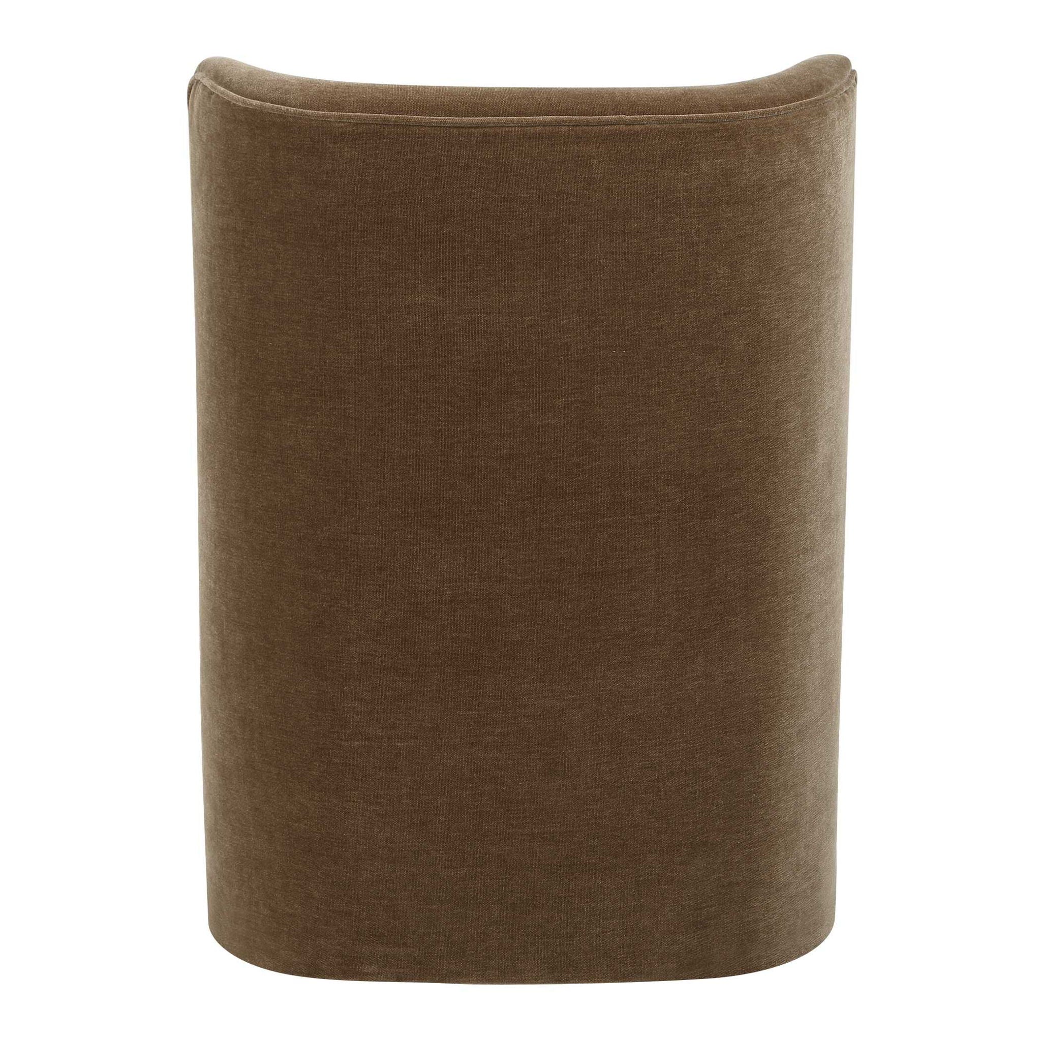 Outlook - Modern Velvet Dining Chair - Brown