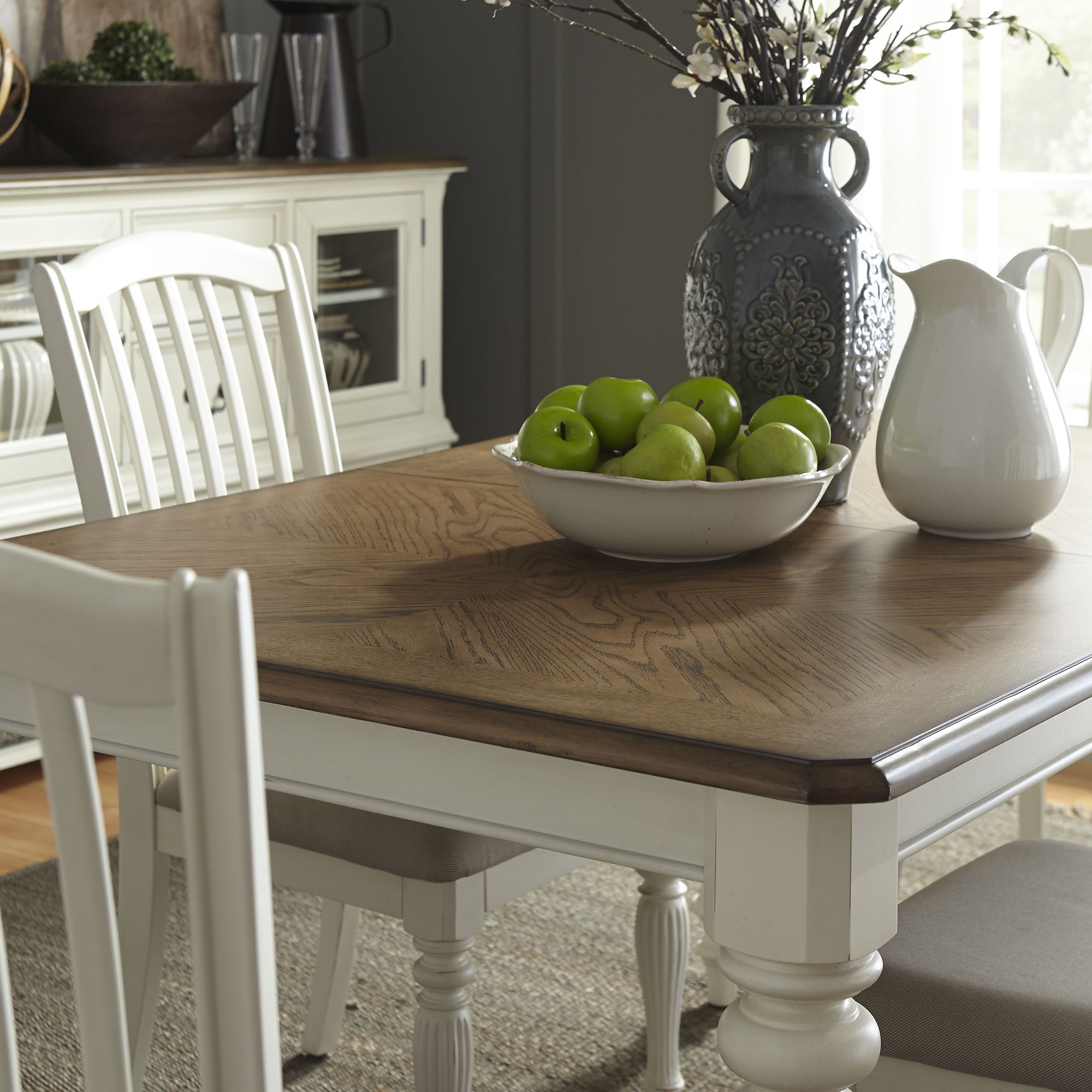 Cumberland Creek - Rectangular Leg Table - White