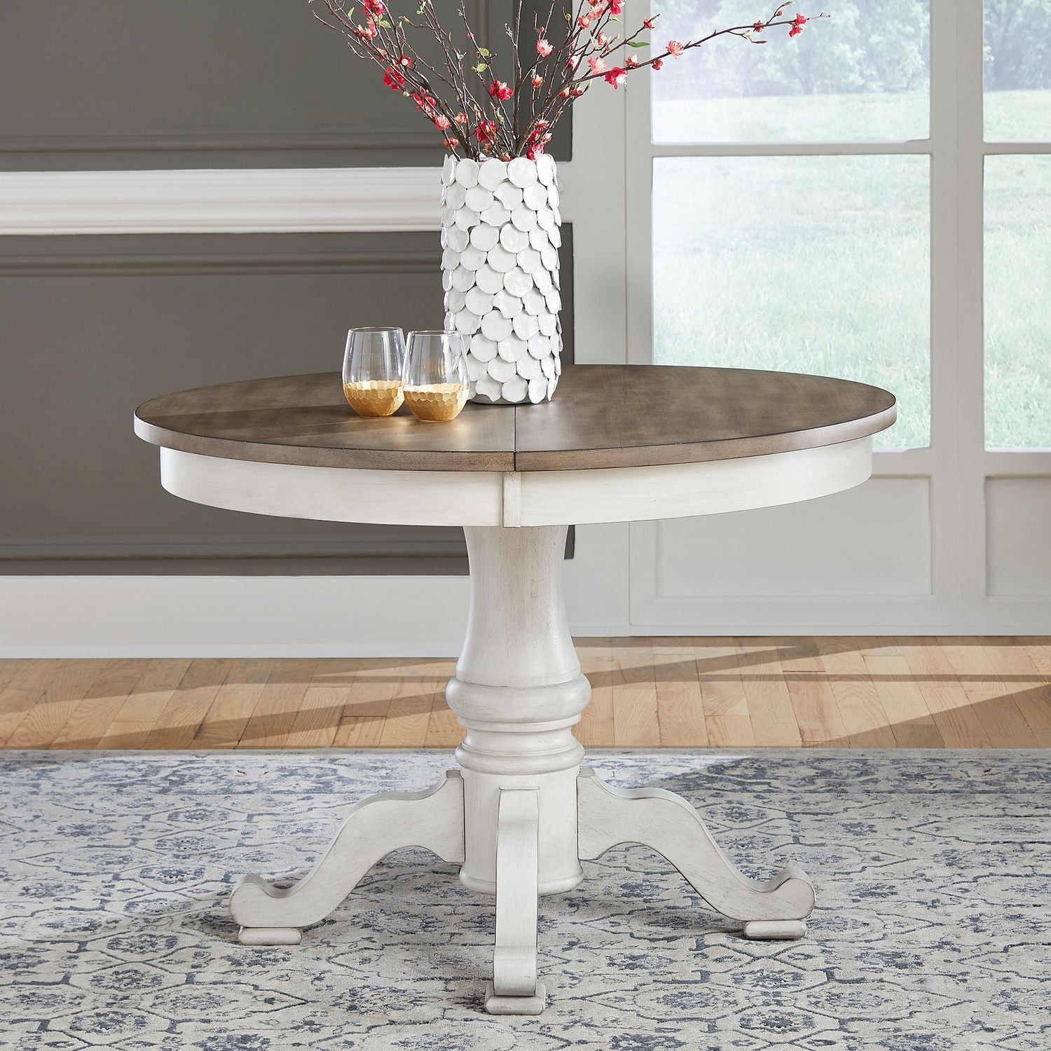 Ocean Isle - Pedestal Table - Antique White