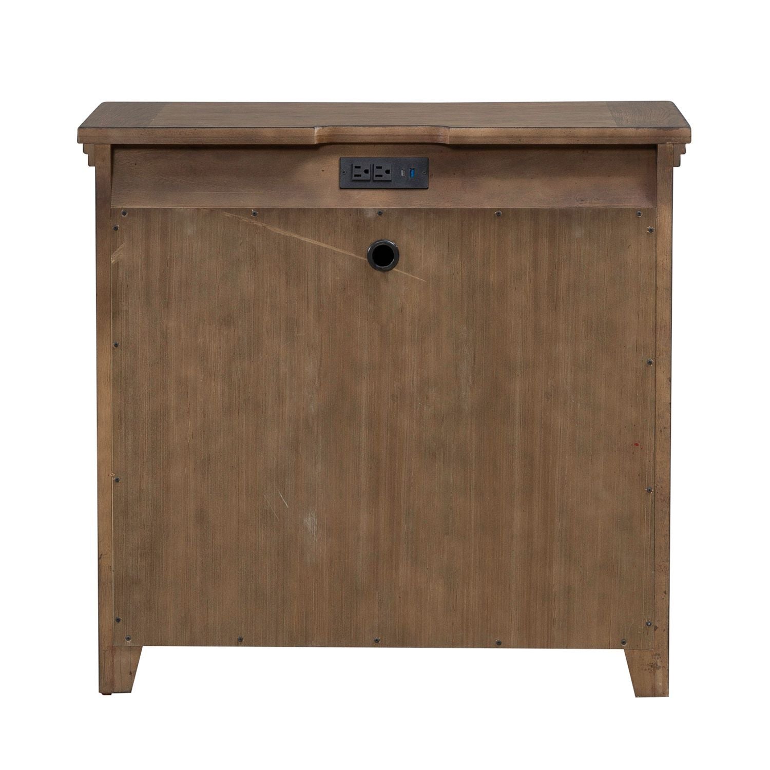 Carolina Park - 2 Door Bedside Chest With Charging Station - Brown