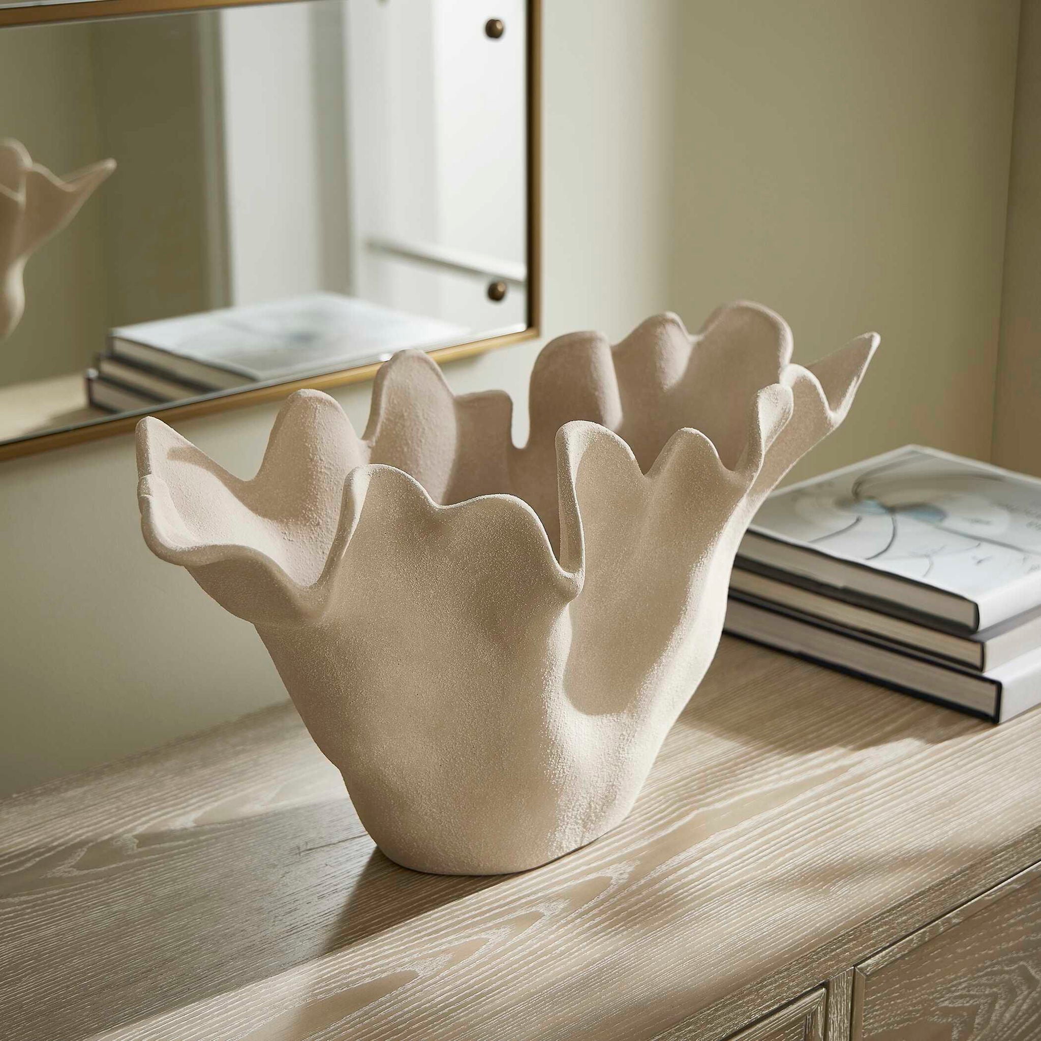 Sand Dune - Outdoor Ceramic Bowl - White