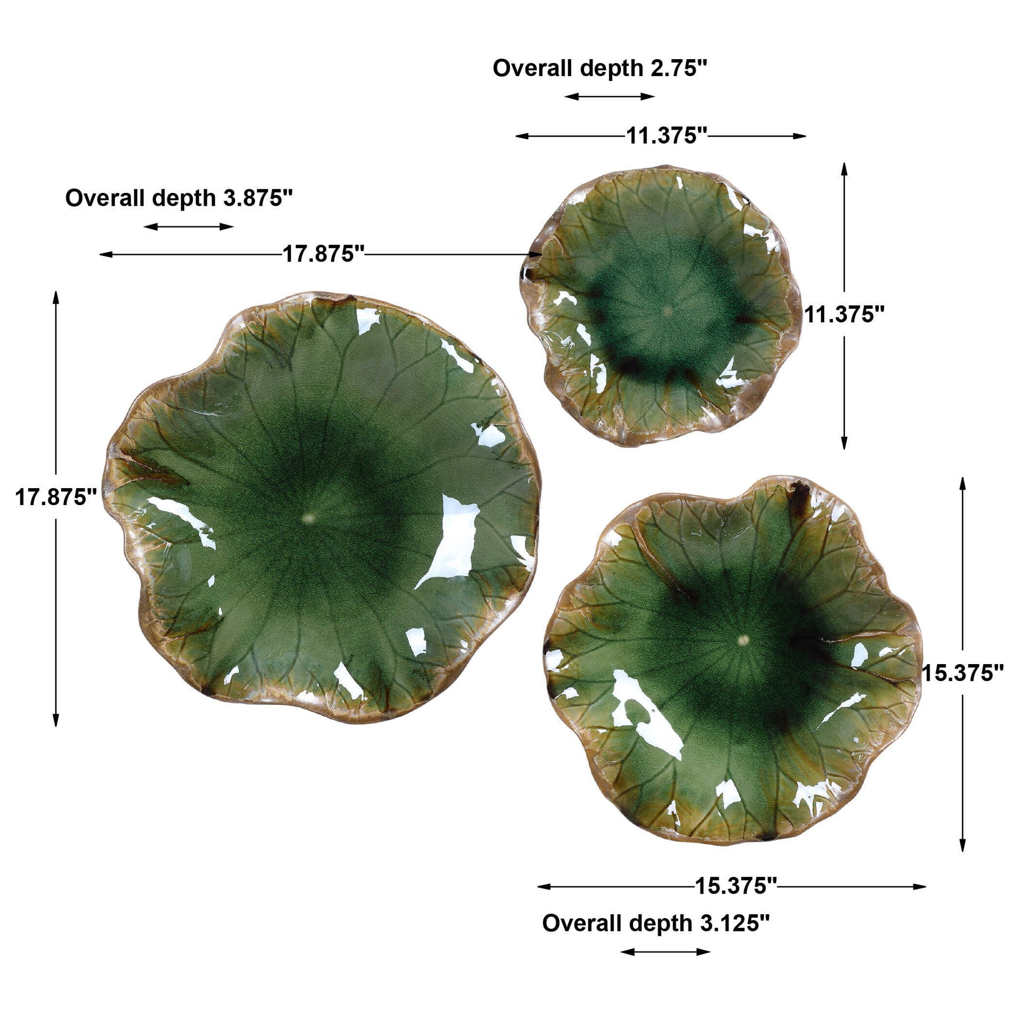 Abella - Ceramic Wall Decor (Set of 3)