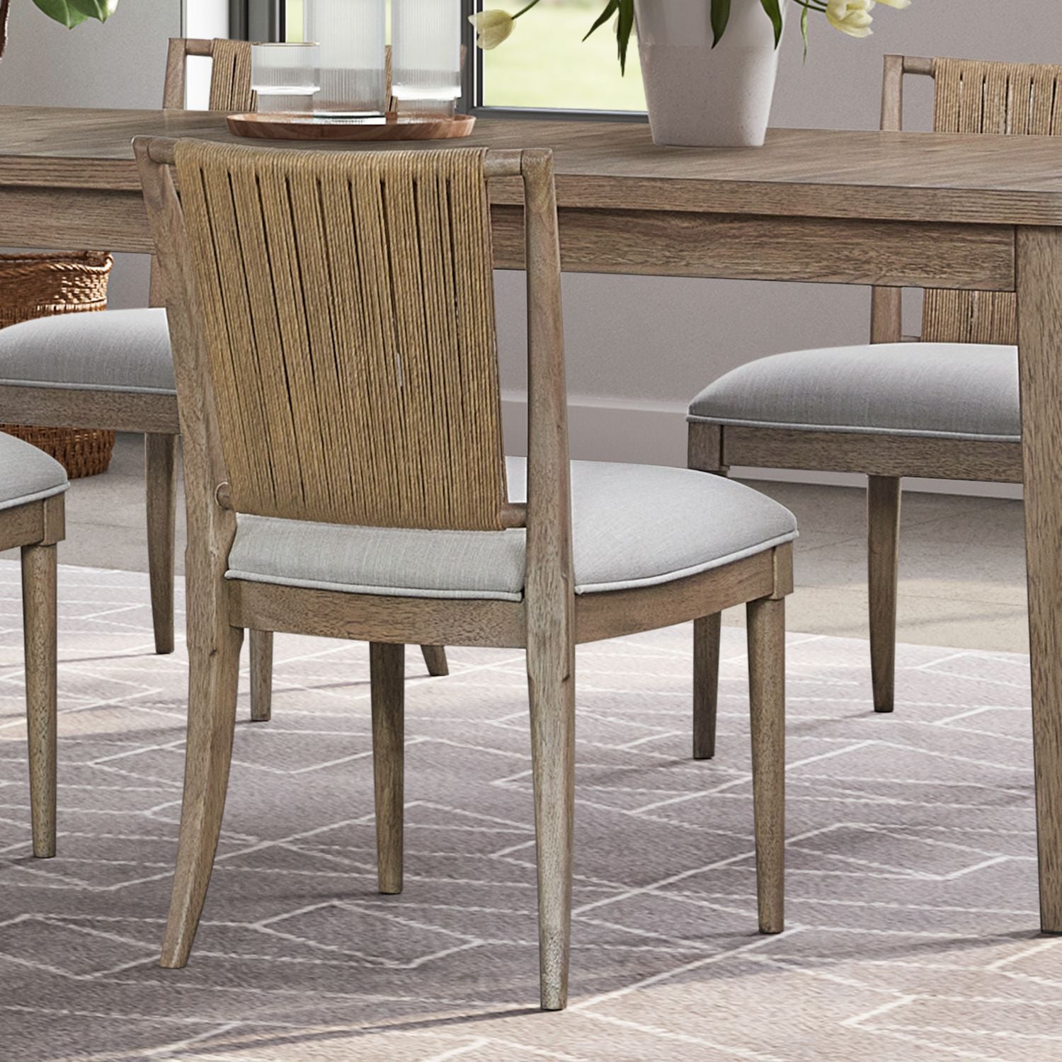 Sheridan Pointe - Corded Back Side Chair (RTA) - Vintage Natural