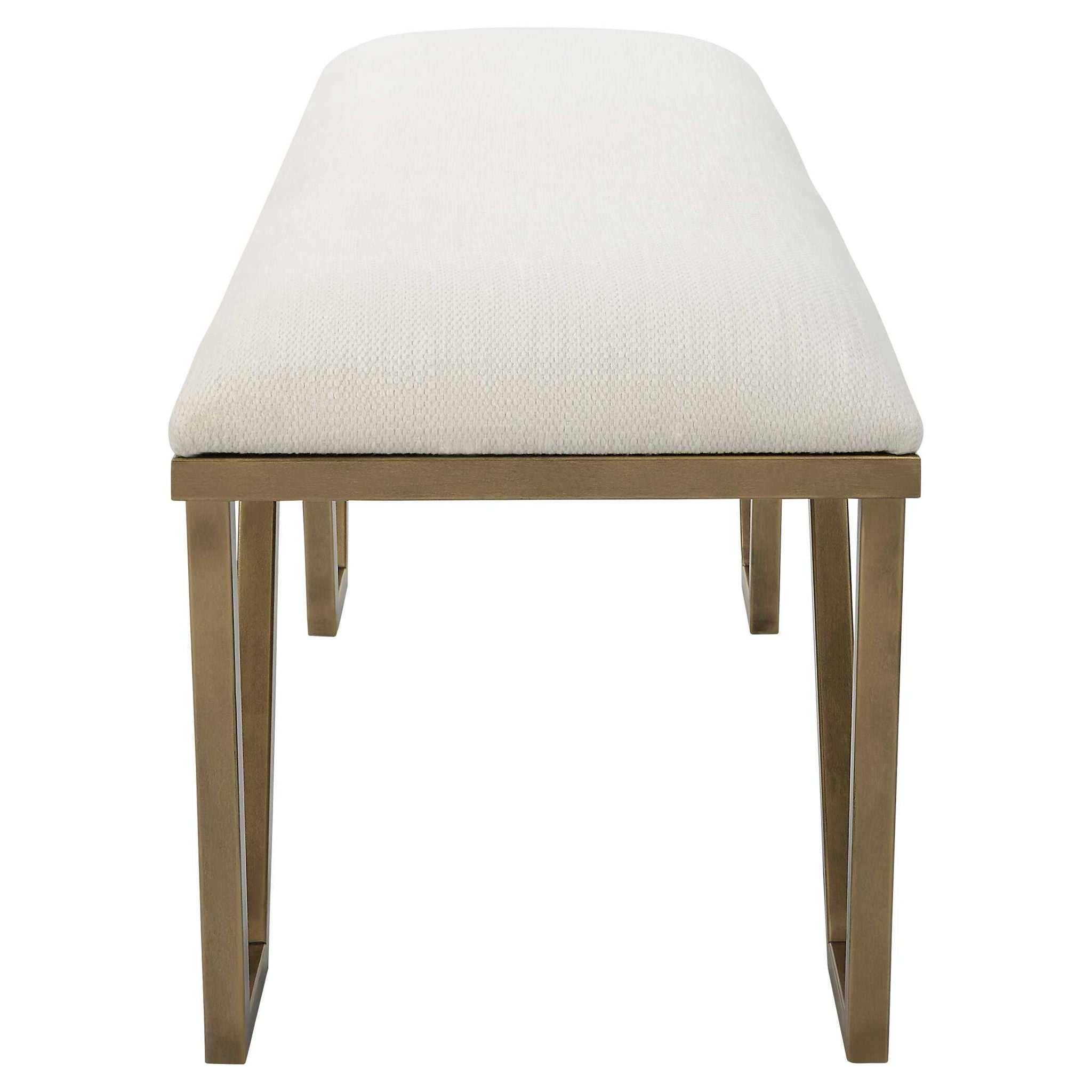 Farrah - Geometric Bench - White