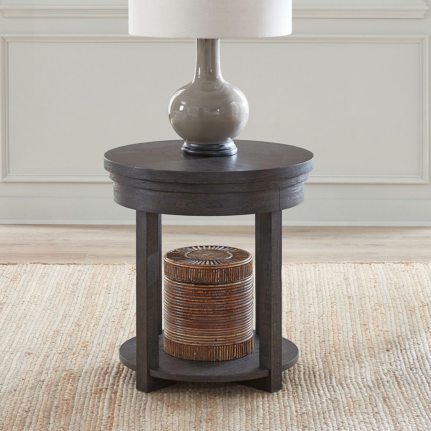 Weston - Round End Table - Brown
