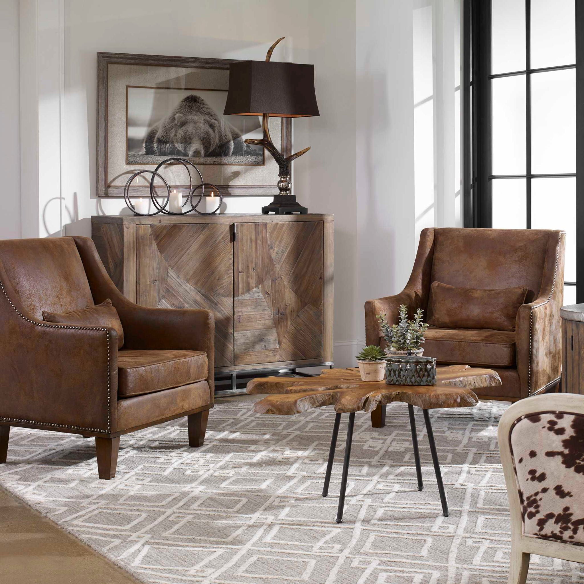 Clay - Leather Armchair - Dark Brown