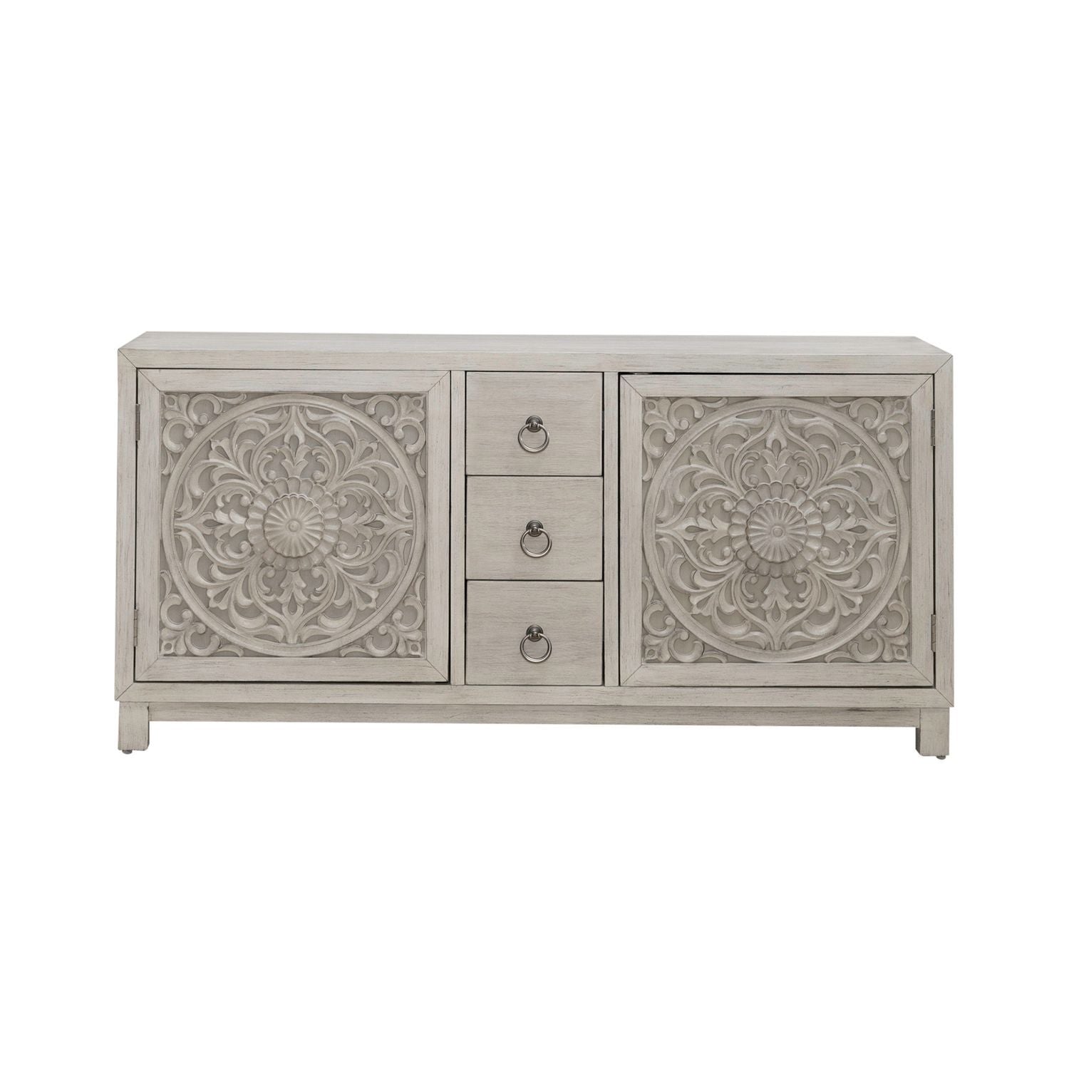 Sundance - 2 Door 3 Drawer Wood Accent Cabinet - White