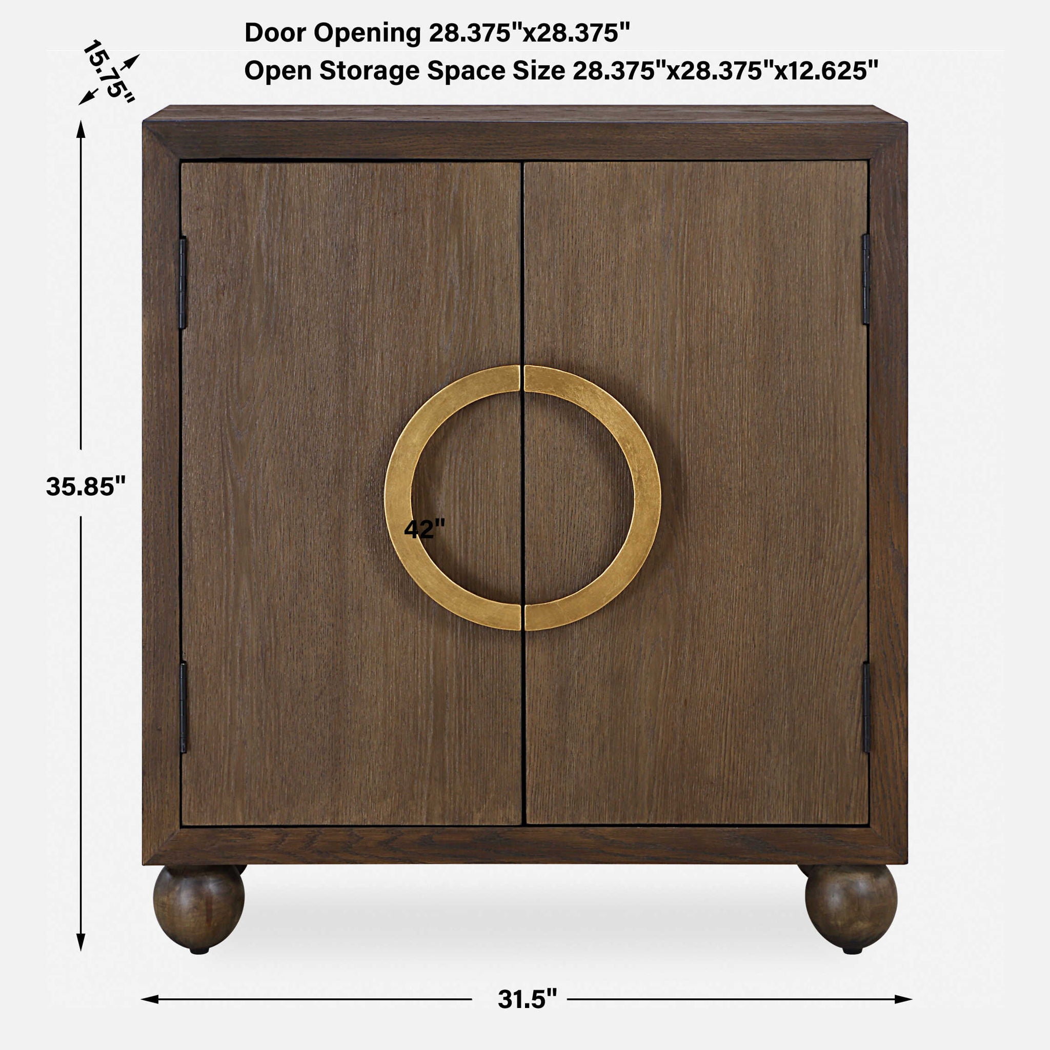 Mayenne - 2 Door Wood Cabinet - Oak