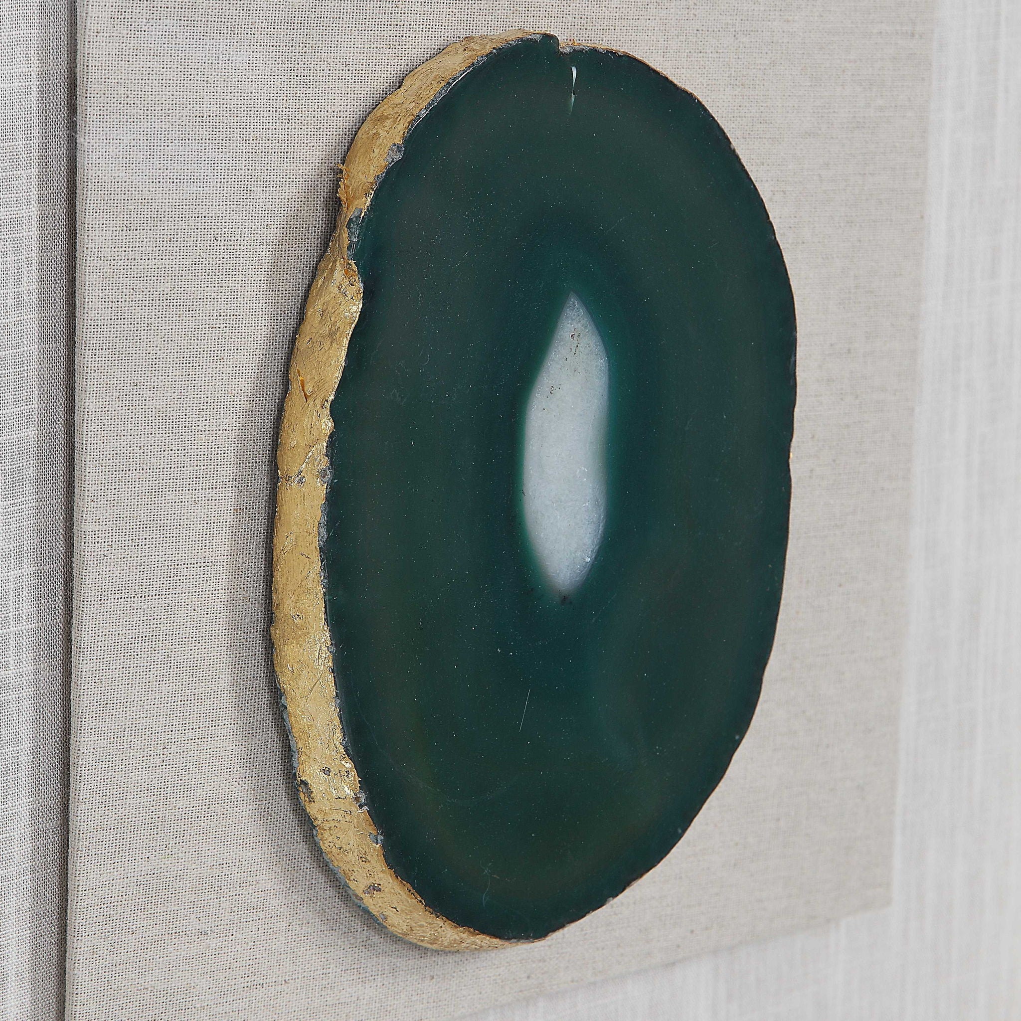 Keeva - Agate Stone Shadow Box - Gold