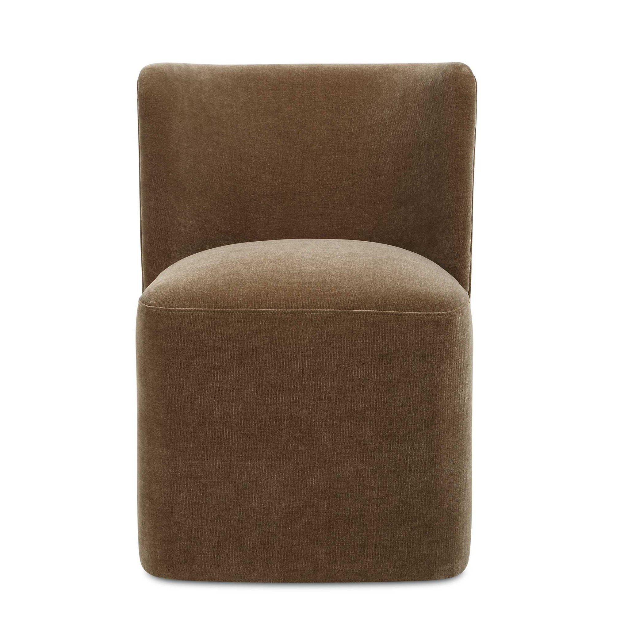 Outlook - Modern Velvet Dining Chair - Brown