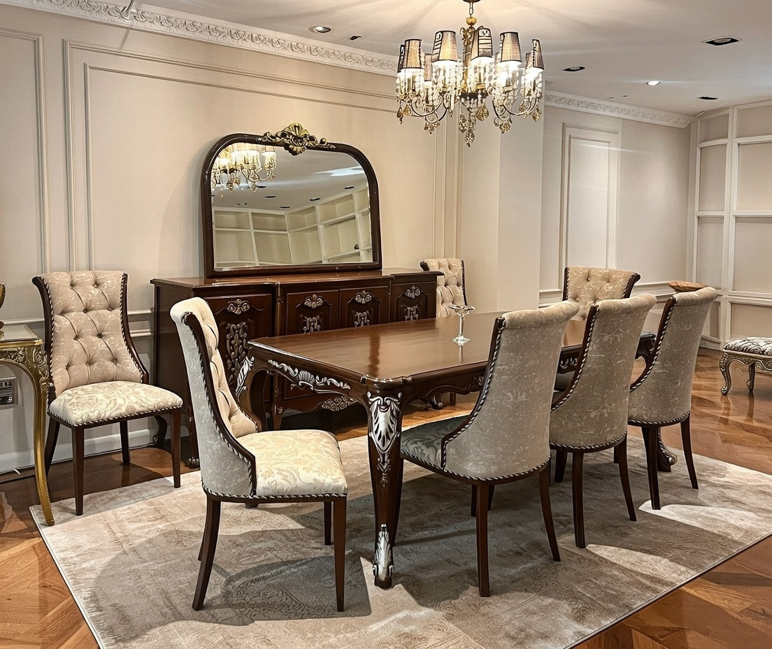 Classical Virginia Table and 6 Chair Set