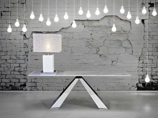Butterfly Stone & Steel Console/Italian