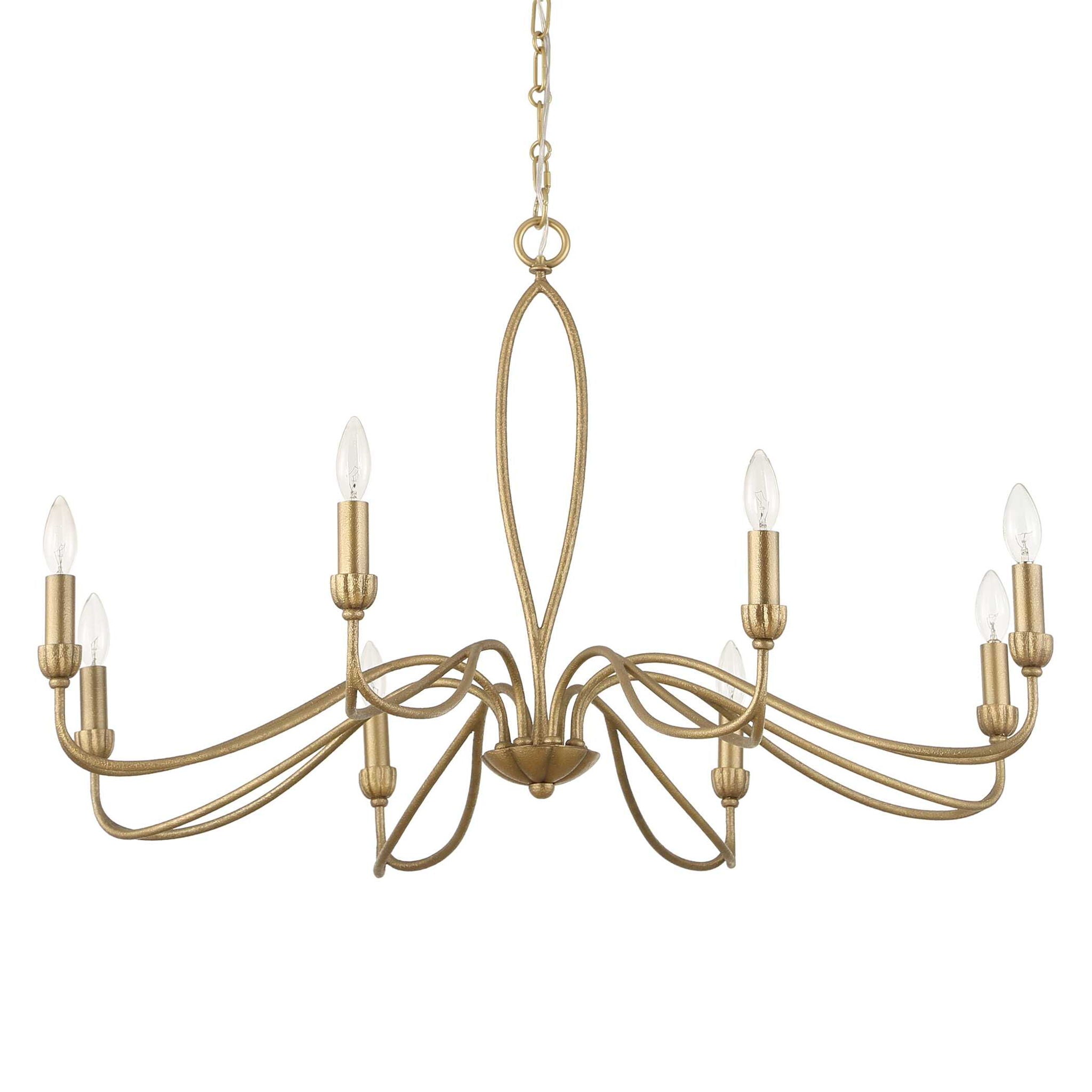 Corella - 8 Light Chandelier - Gold