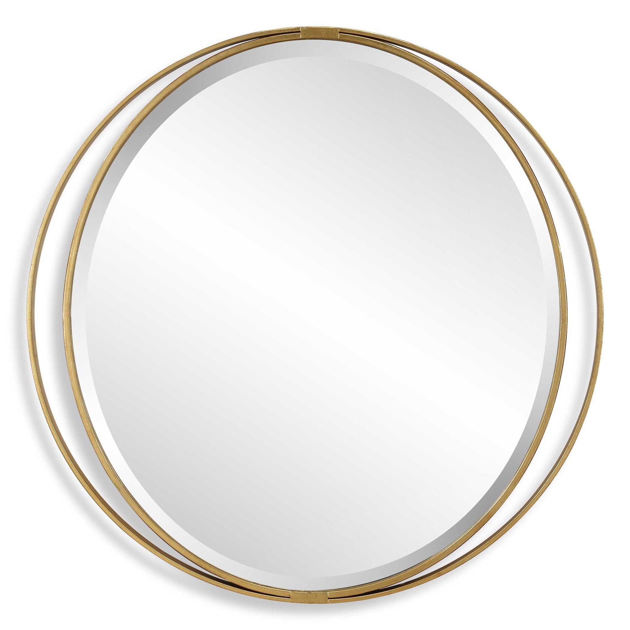 Rhodes - Gold Round Mirror