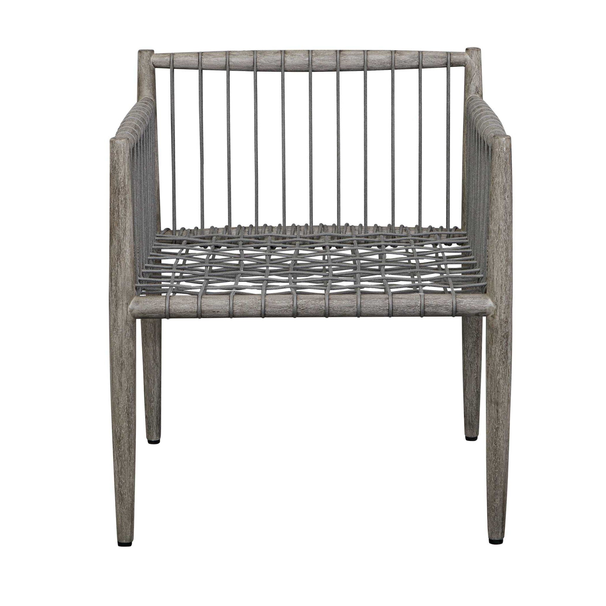 Borneo - Outdoor Dining Chair - White / Dark Gray