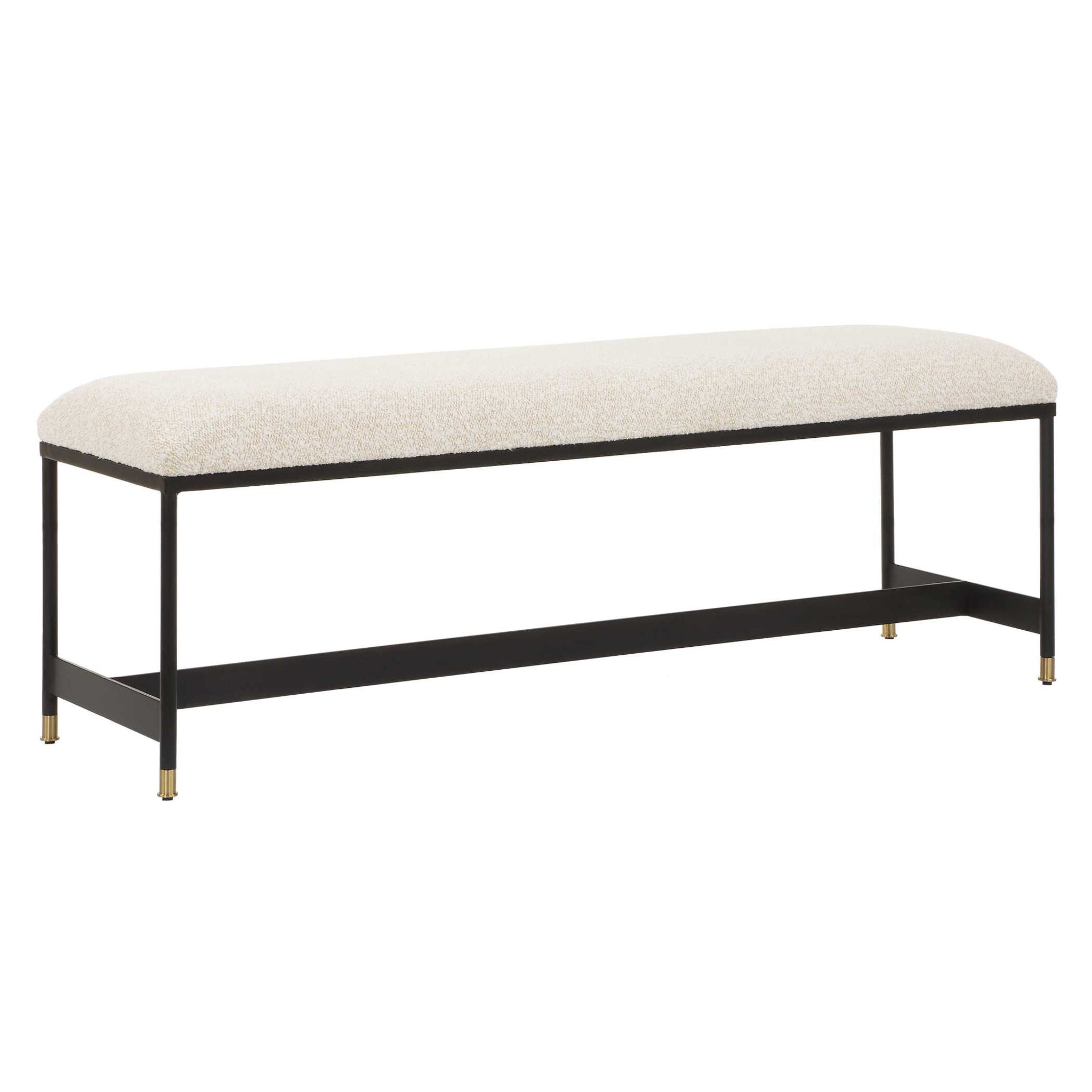Halston - Upholstered Bench - White