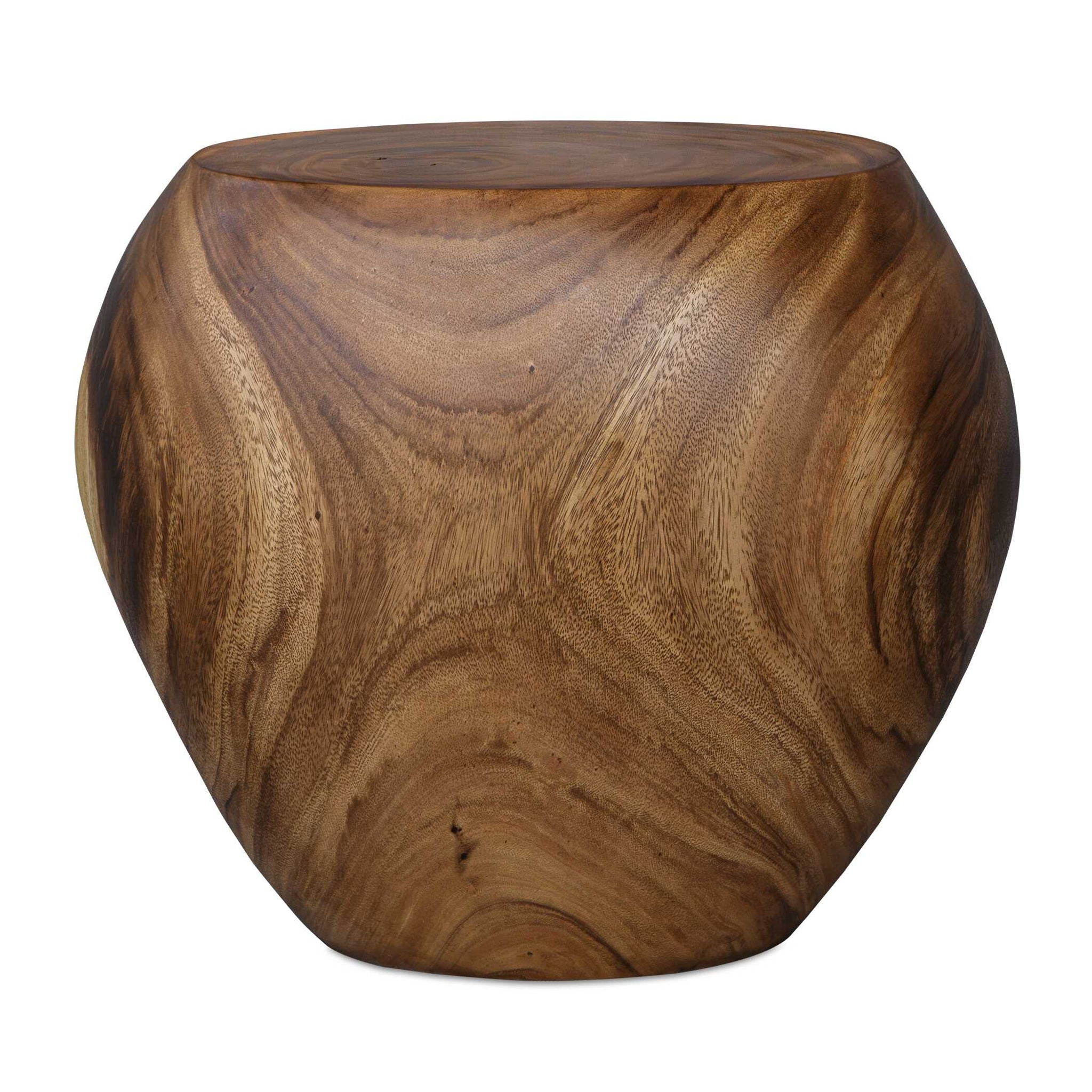 Lomas - Solid Wood Accent Stool - Dark Brown