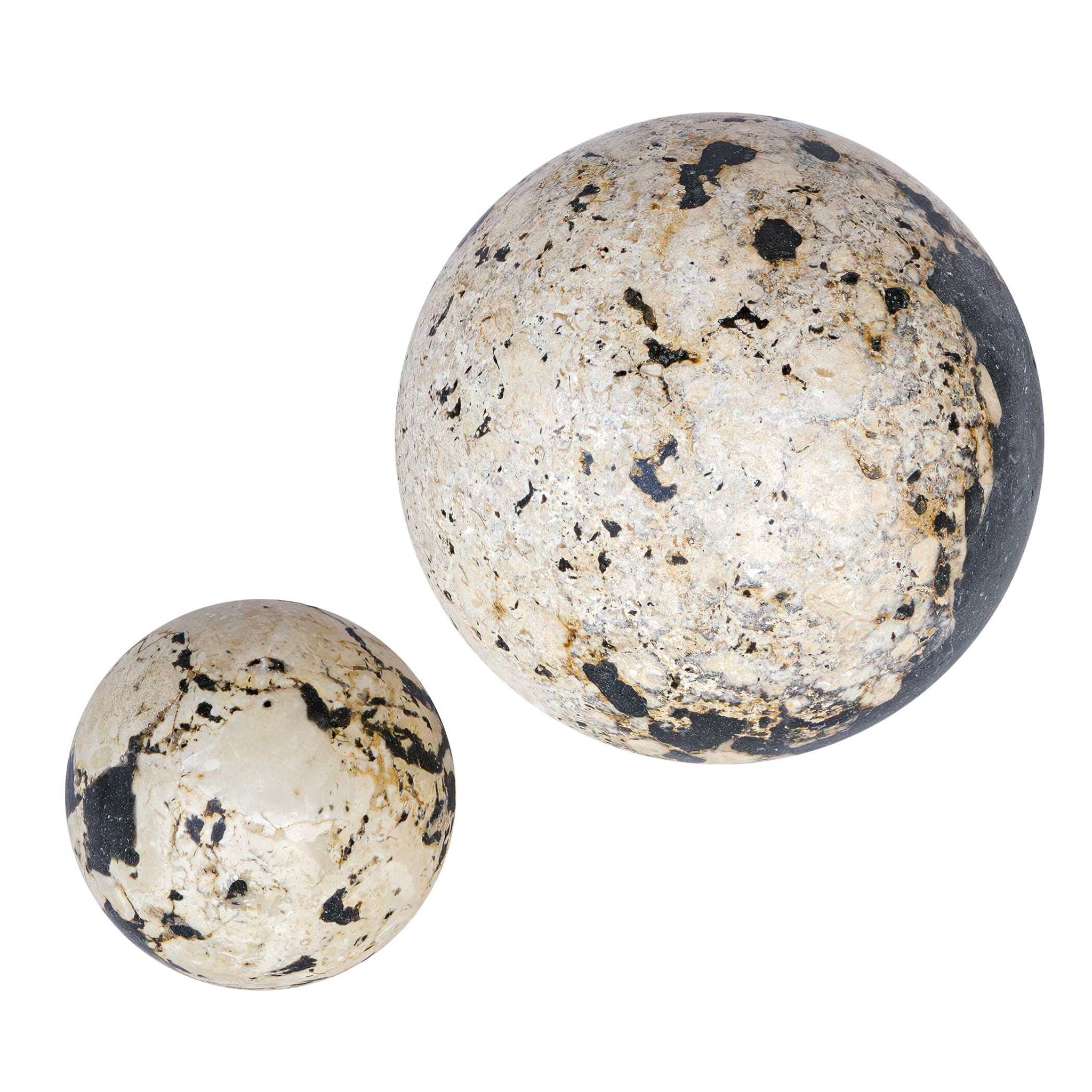 Nouveau - Indoor-Outdoor Spheres (Set of 2) - Black / White