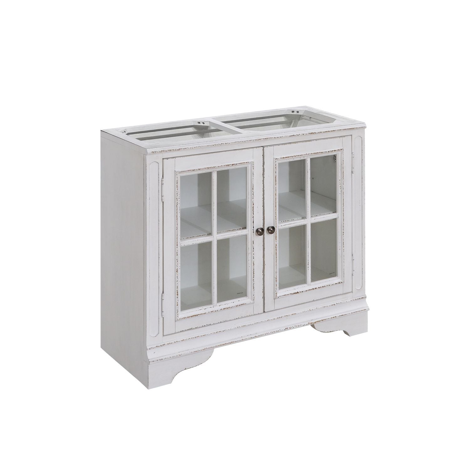 Magnolia Manor - Bunching Display Cabinet Base - White
