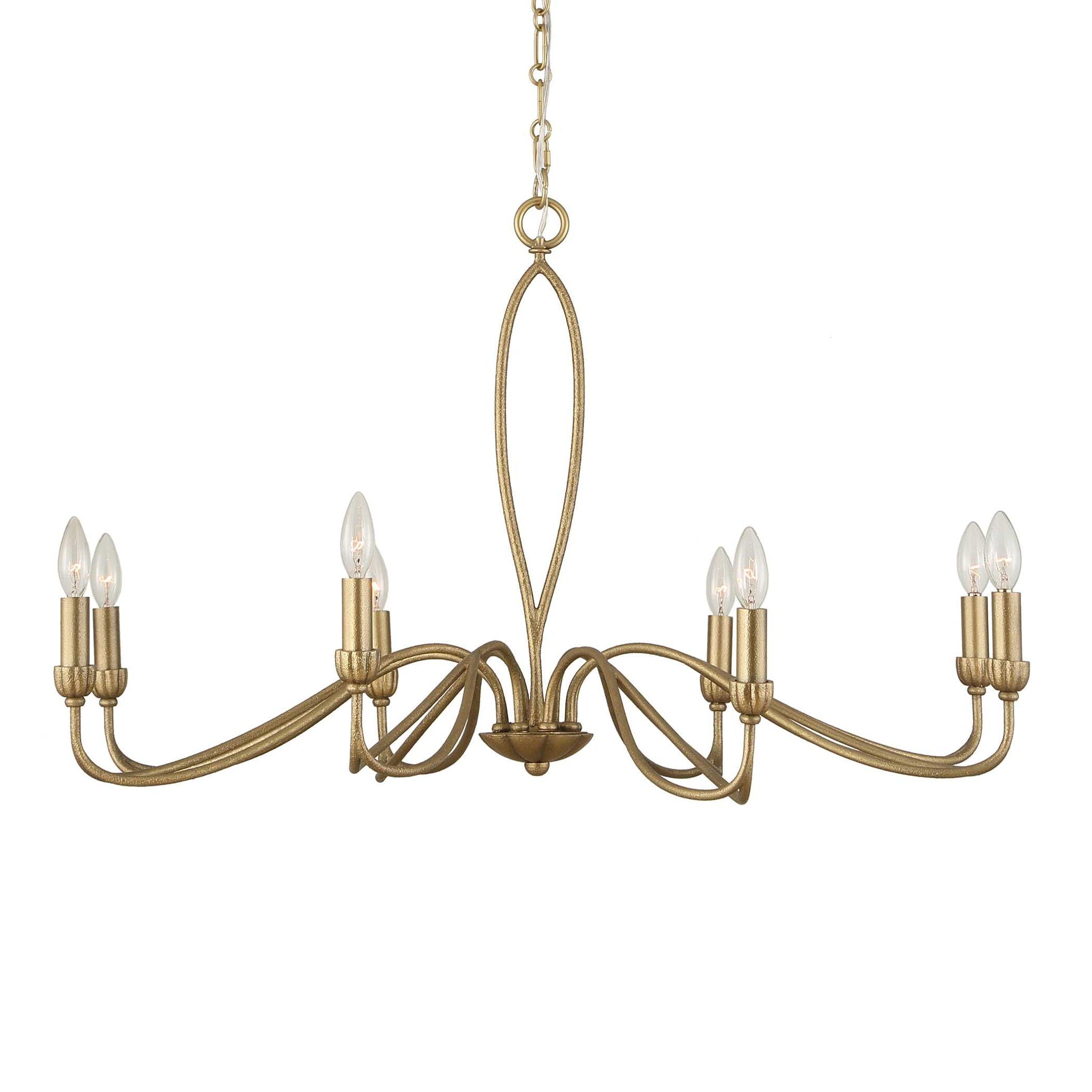 Corella - 8 Light Chandelier - Gold