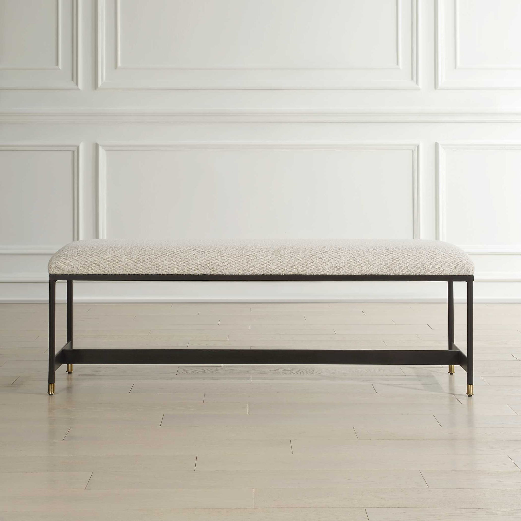 Halston - Upholstered Bench - White
