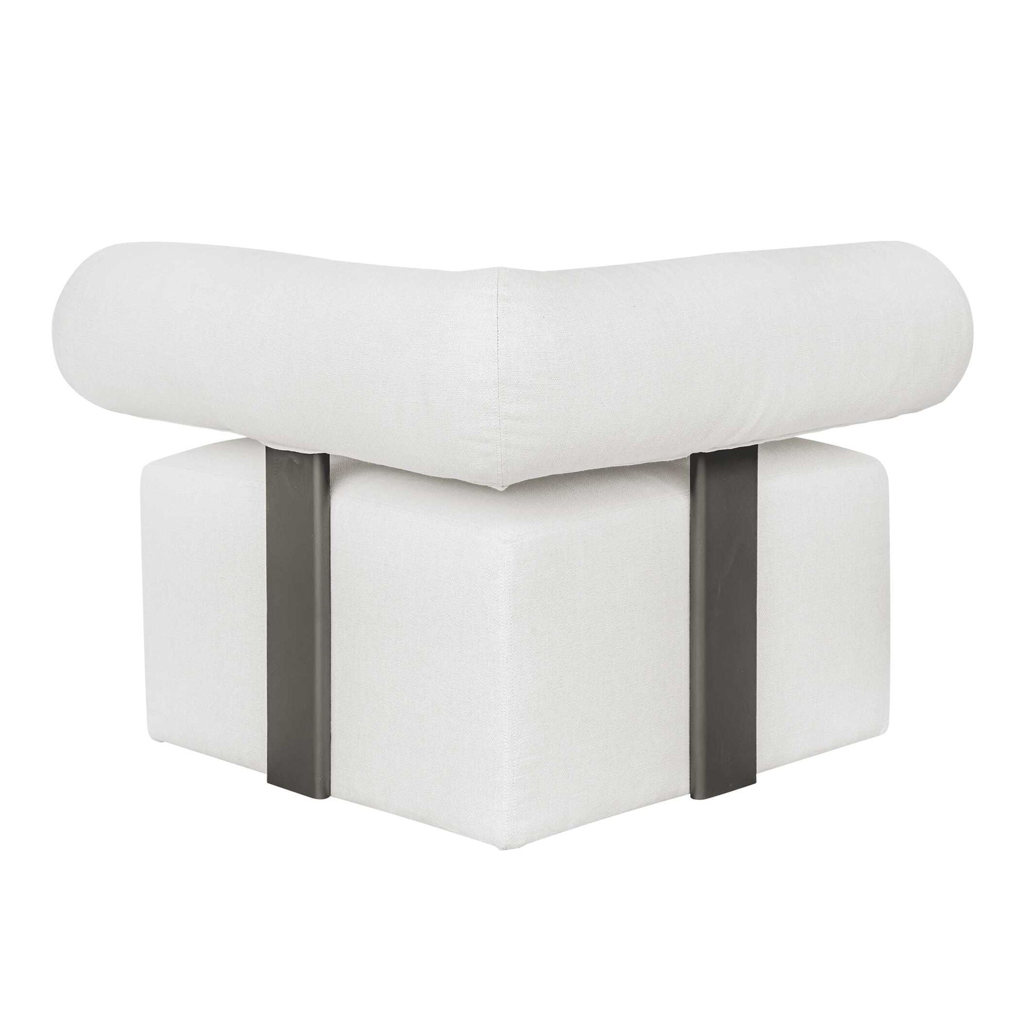 Bolster Back - Outdoor Corner Sofa - White