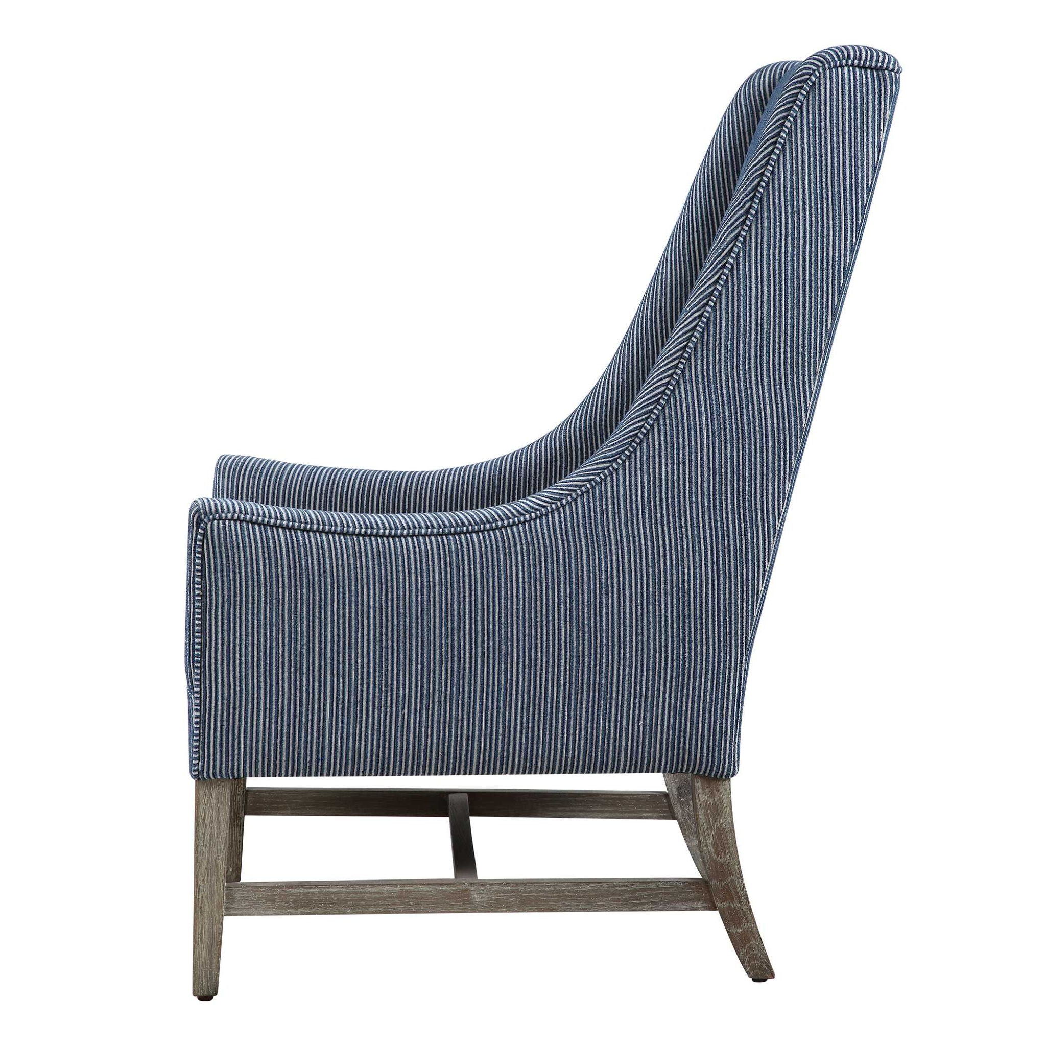 Galiot - Wingback Accent Chair - Blue