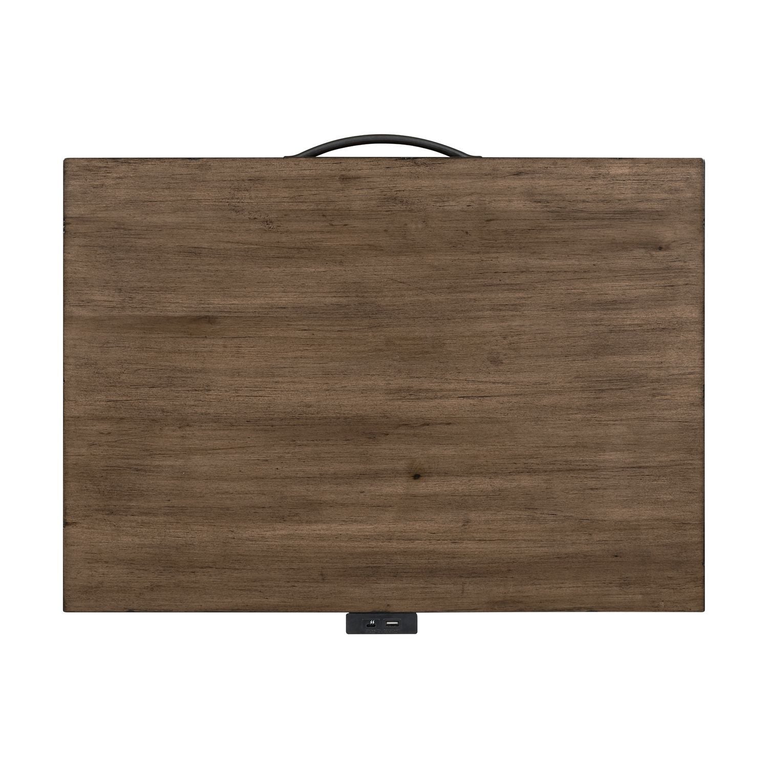 Shaker Lakes - Open Nightstand With Charging Station - Brown