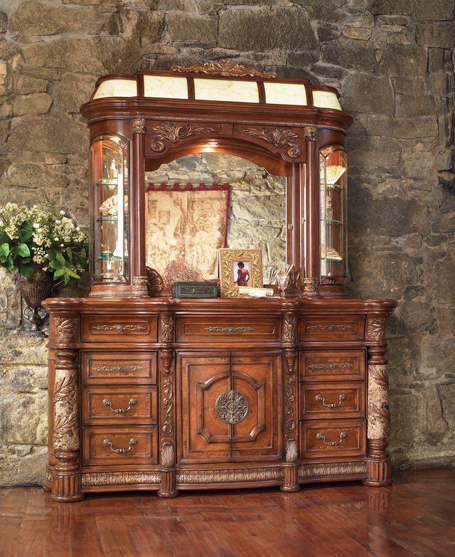 Villa Valencia - Dresser With Mirror & Lighting Box