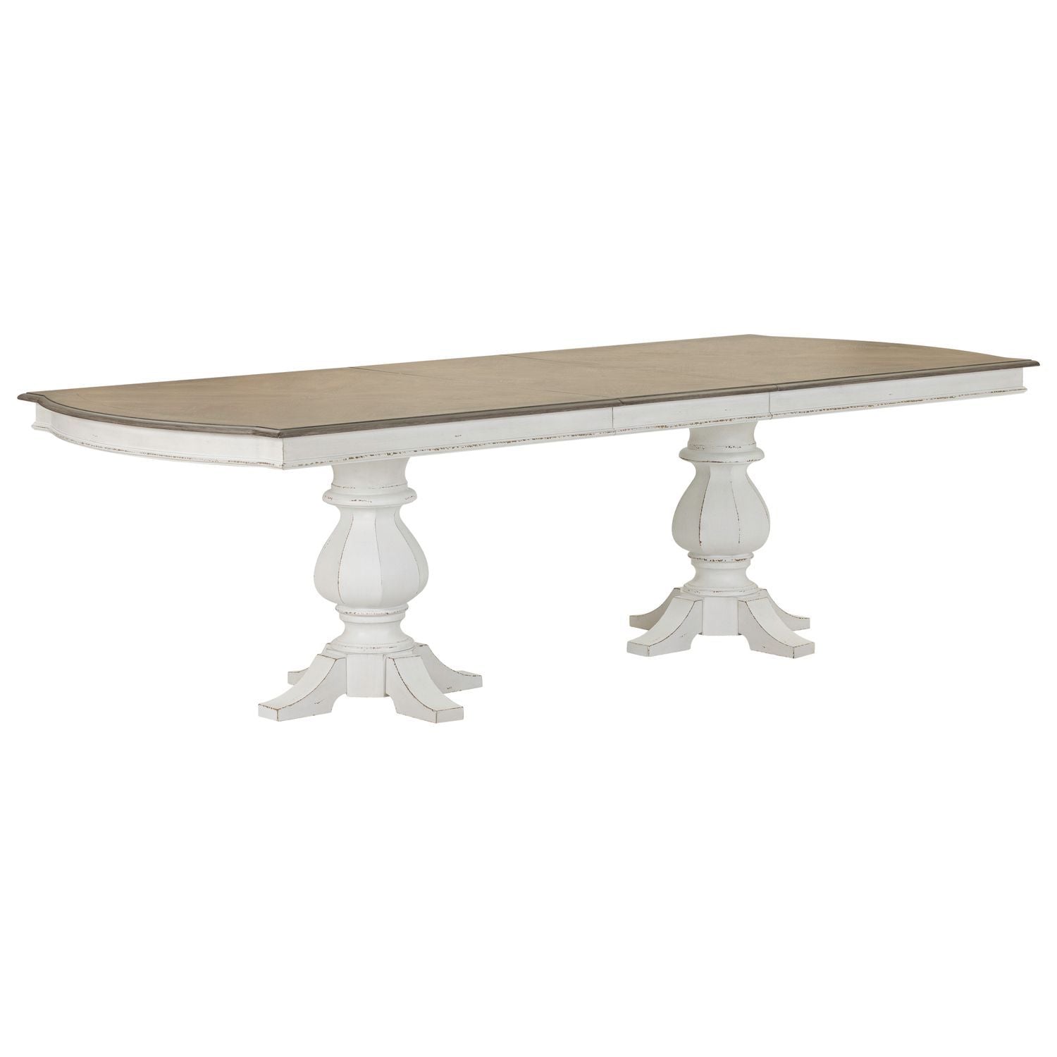 Magnolia Manor - Double Pedestal Table - White