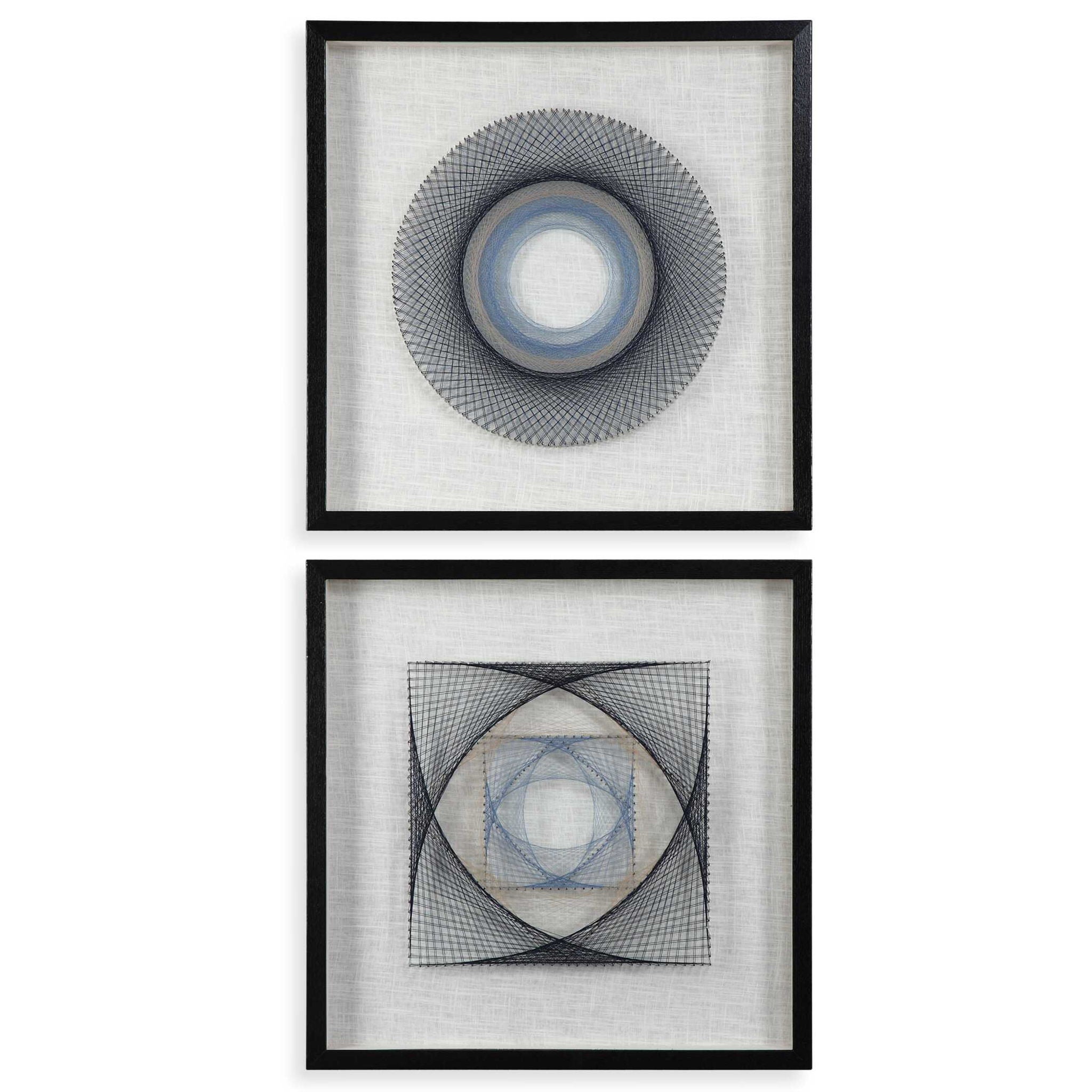 String Duet - Geometric Art (Set of 2) - Black