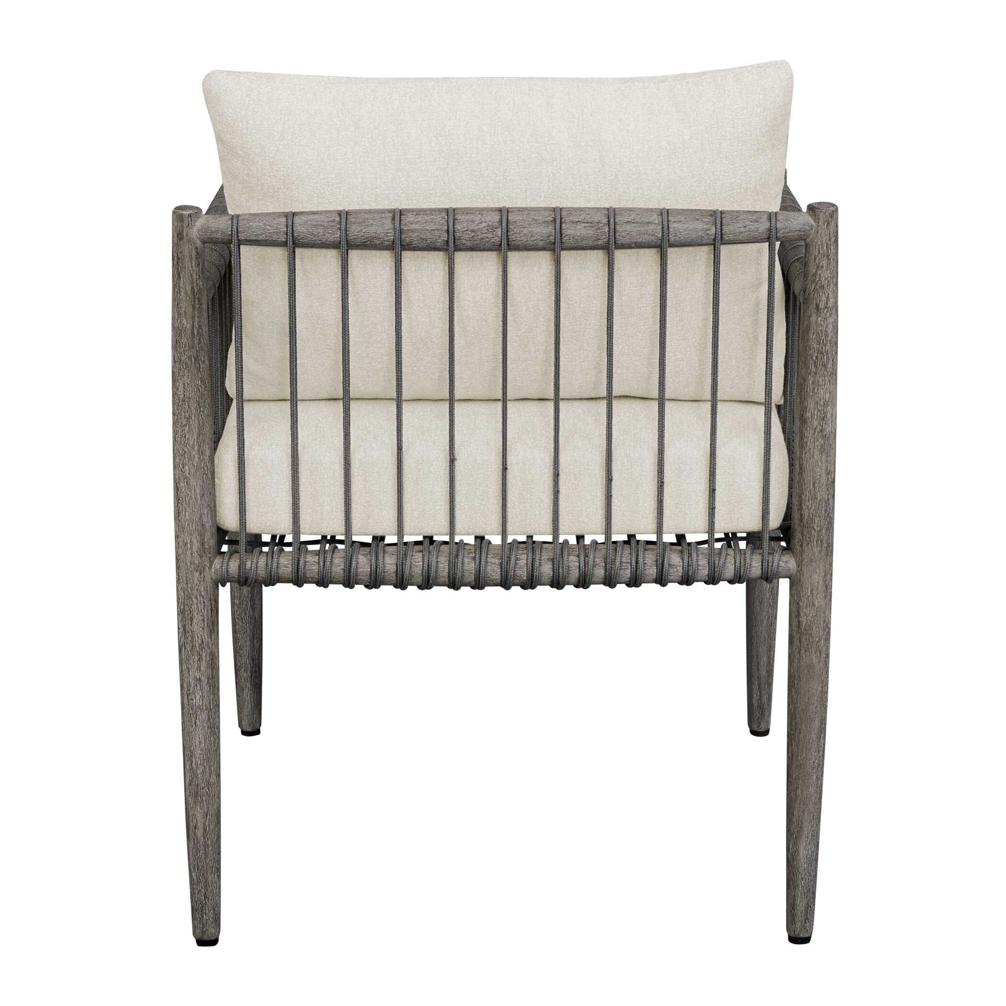 Borneo - Outdoor Dining Chair - White / Dark Gray