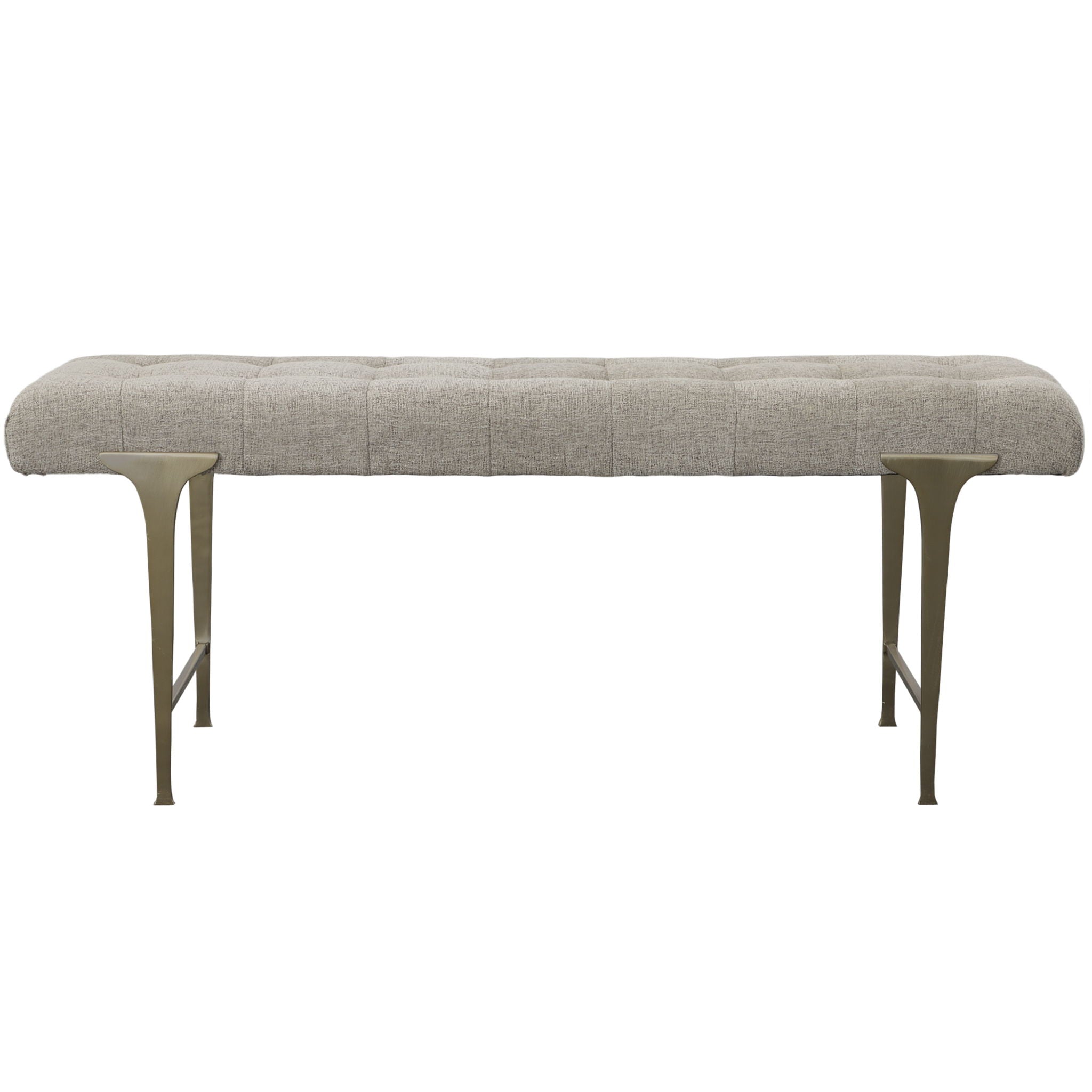 Imperial - Upholstered Gray Bench