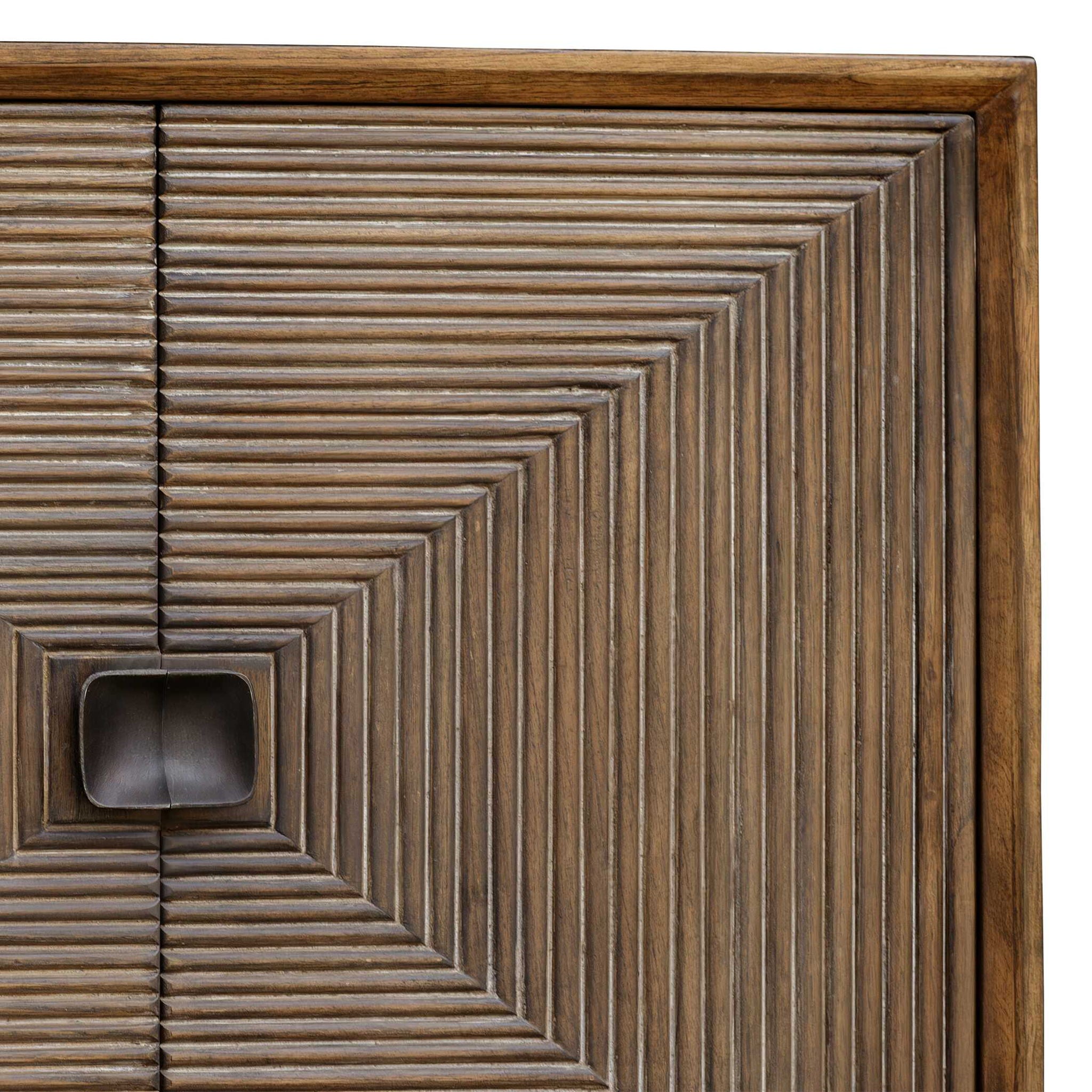 Bottom Line - 2 Door Wood Cabinet - Woodtone