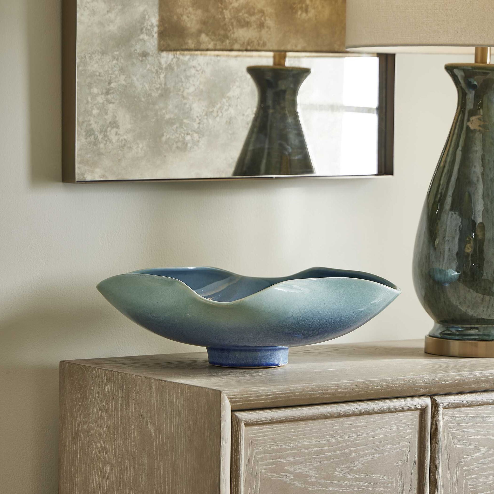 Blue Lagoon - Outdoor Bowl - Blue / Green