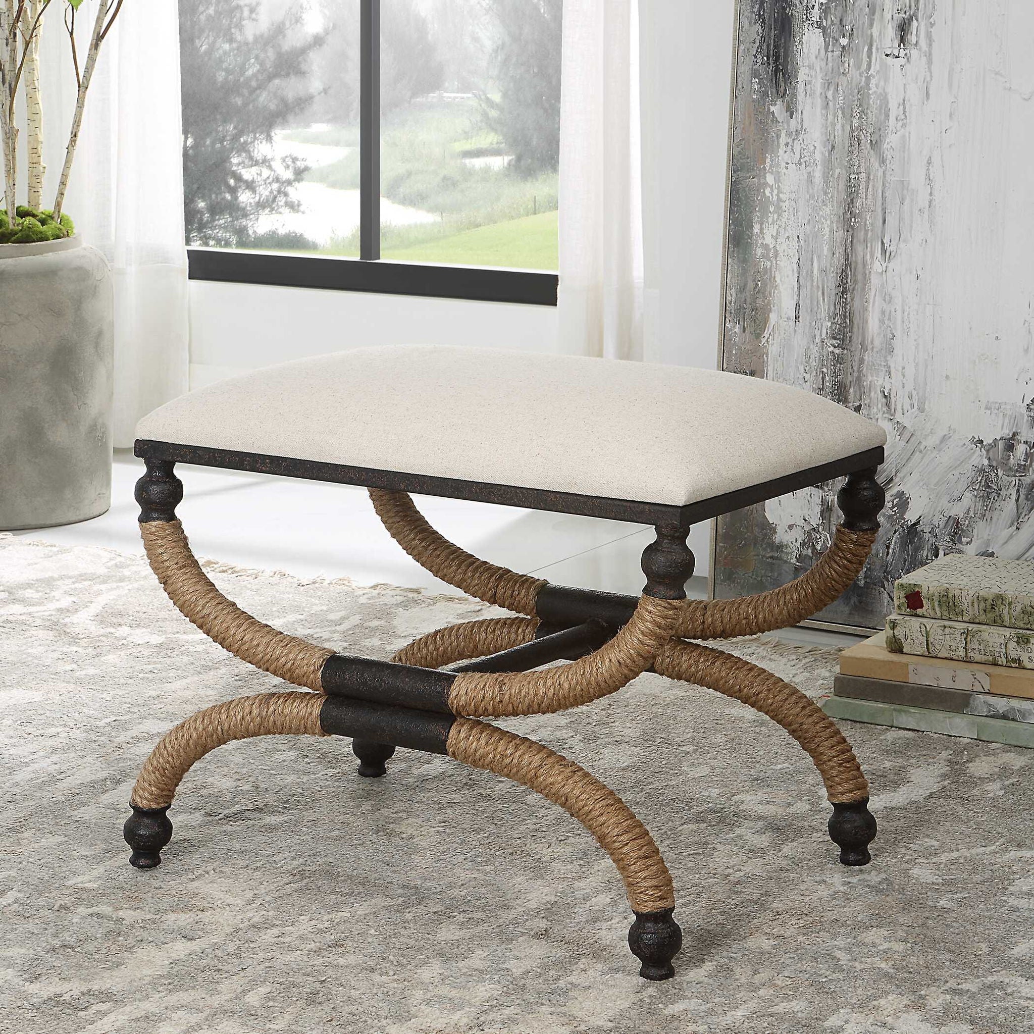 Icaria - Upholstered Small Bench