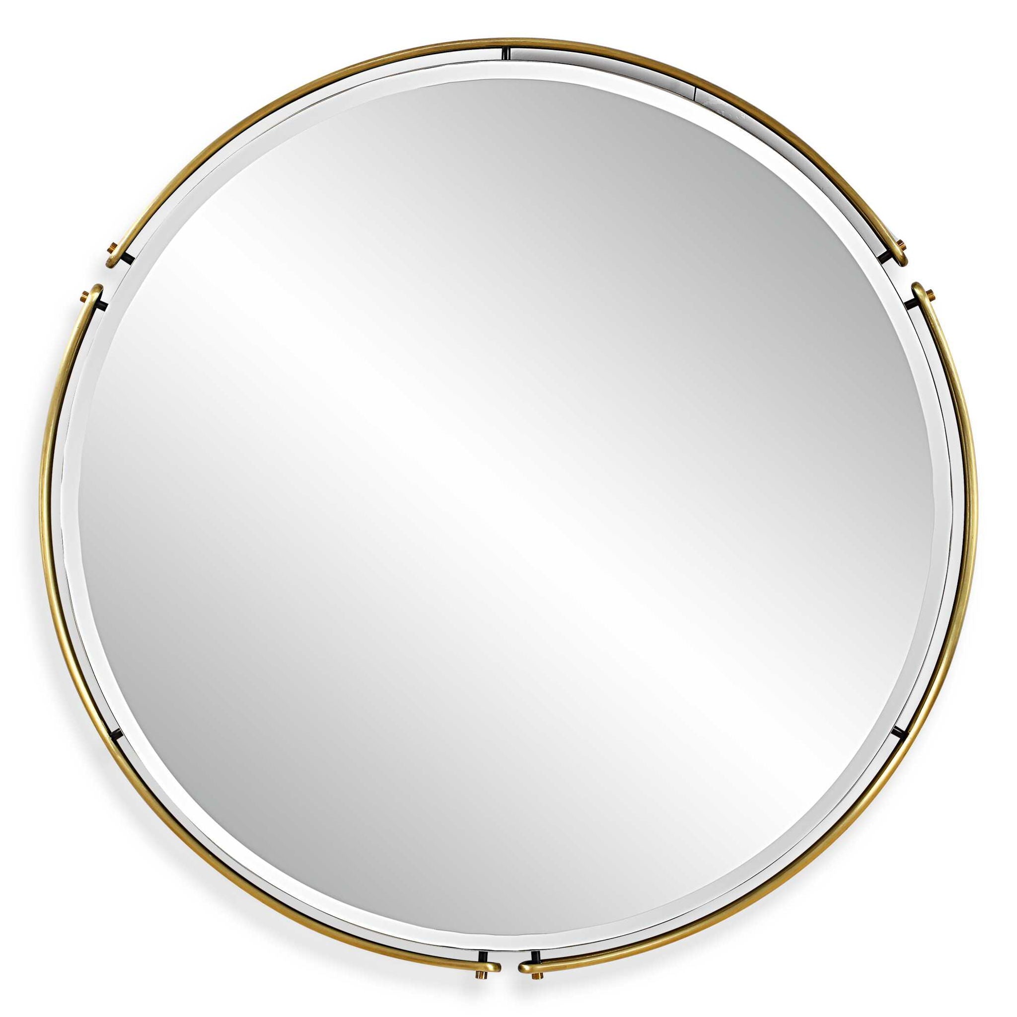 Wesley - Round Mirror - Gold