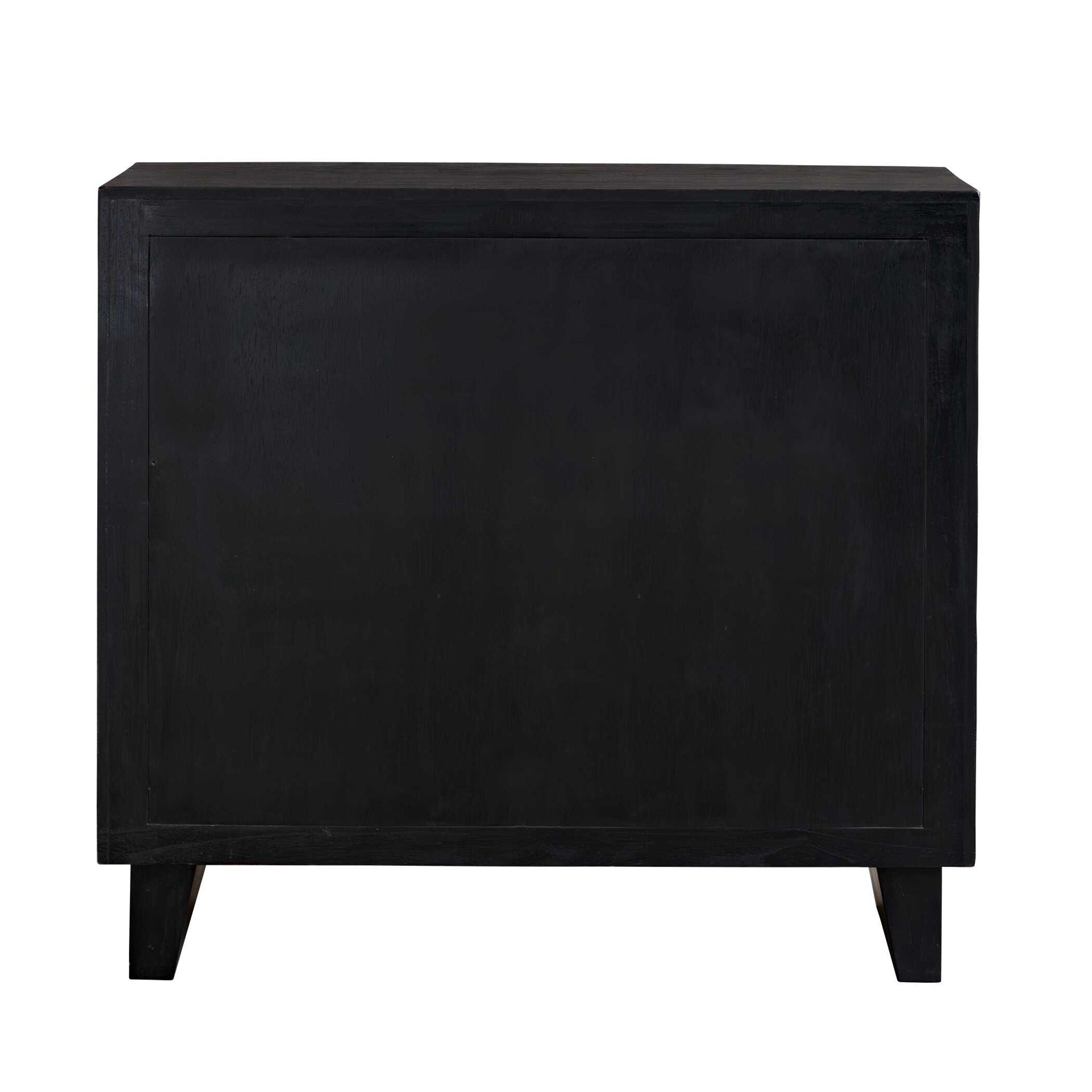 Muestra - Wood Grain 2 Door Cabinet - Black / Woodtone