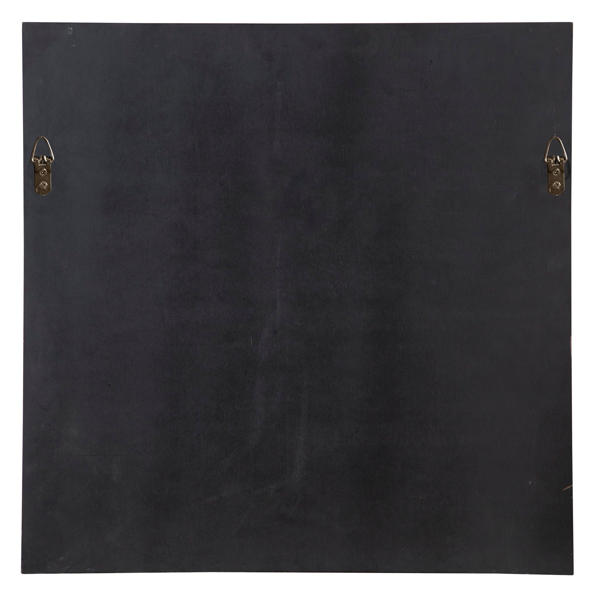 Matty Squares - Antiqued Square Mirrors (Set of 2) - Black