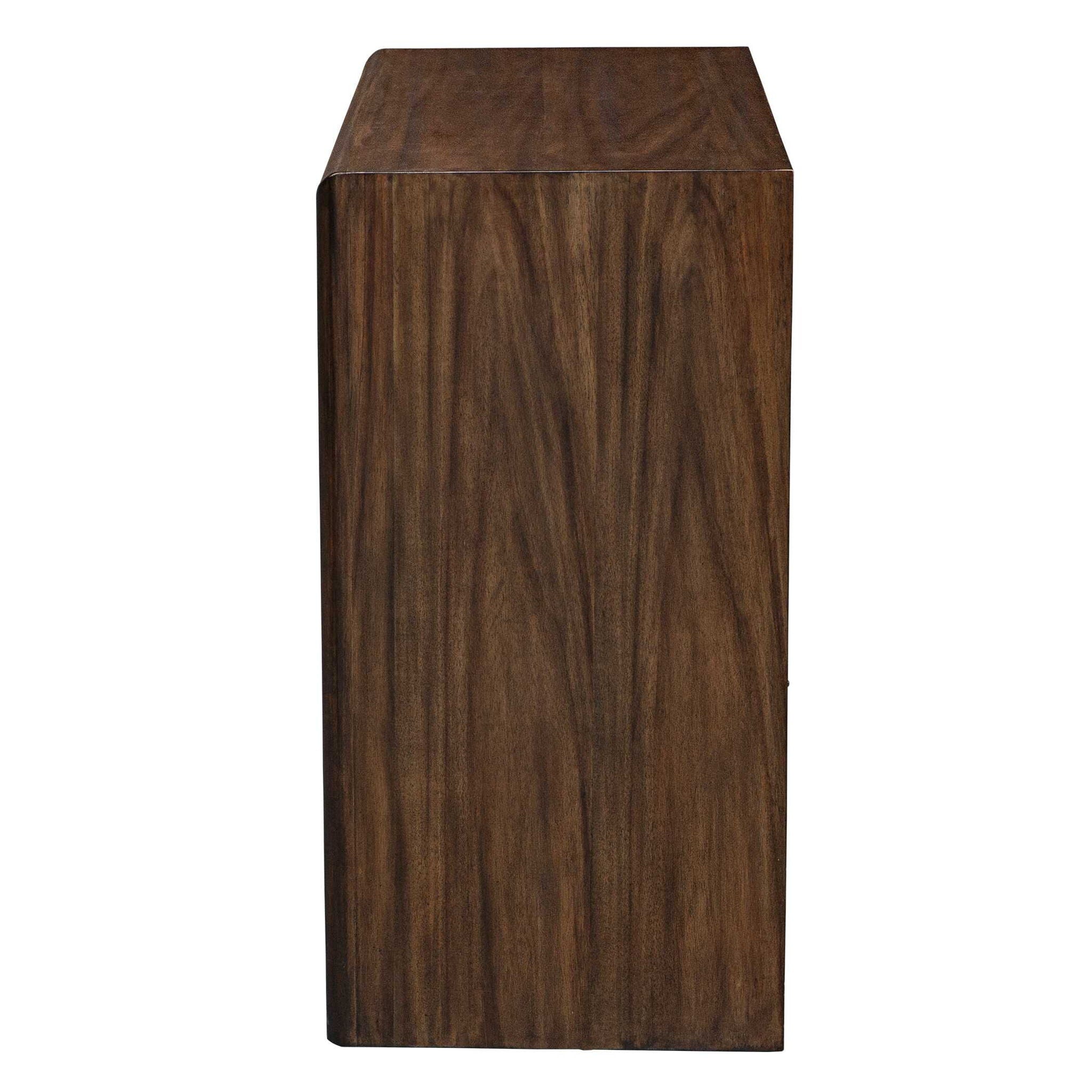 Bowtie - 3 Drawer Mid-Century Chest - Dark Brown