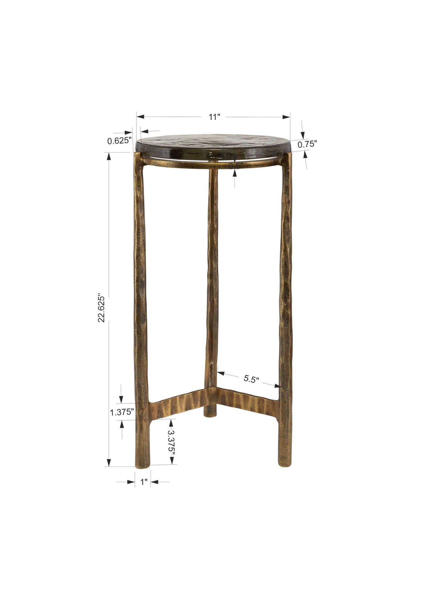 Eternity - Brass Accent Table