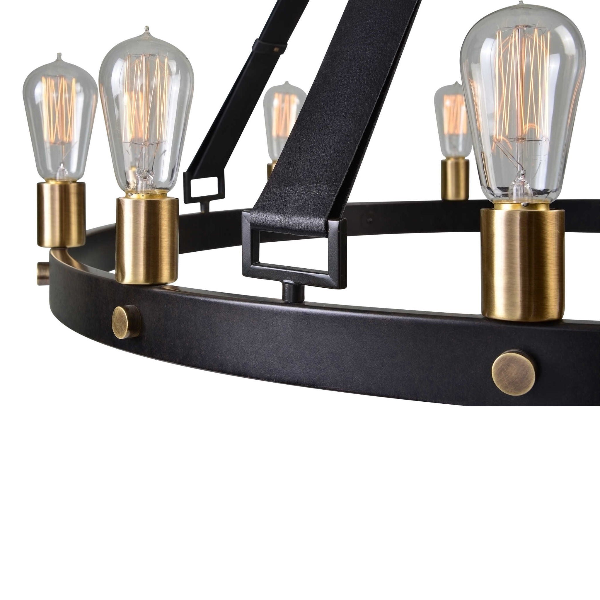 Marlow - 12 Light Circle Chandelier - Black