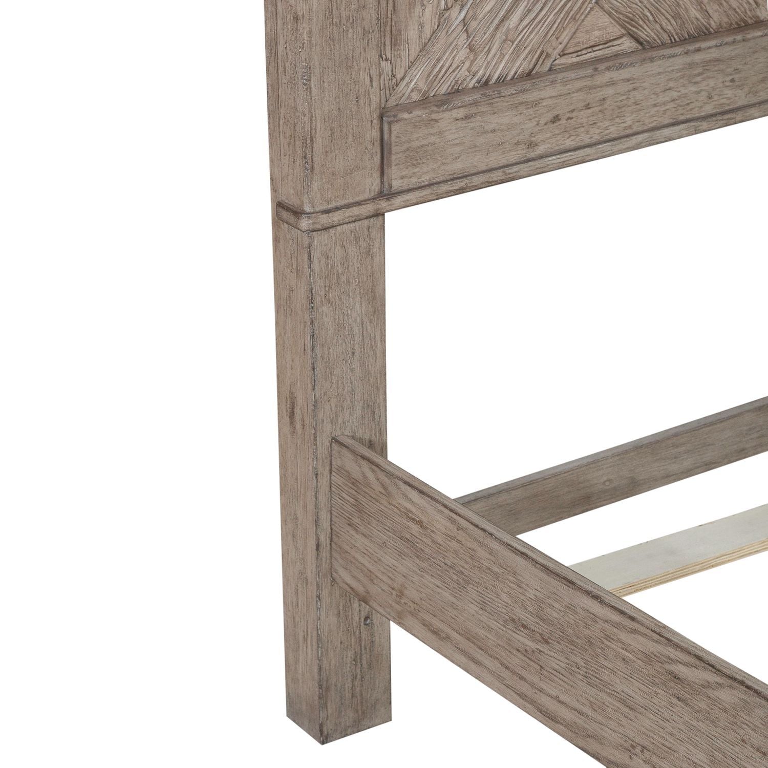 Skyview Lodge - King Panel Bed - Cobblestone